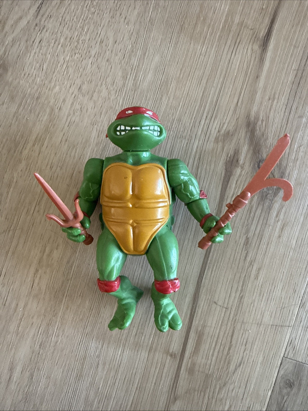 Teenage Mutant Ninja Turtles 1988 Raphael Soft Head TMNT 1 Original Sai VTG Rare0