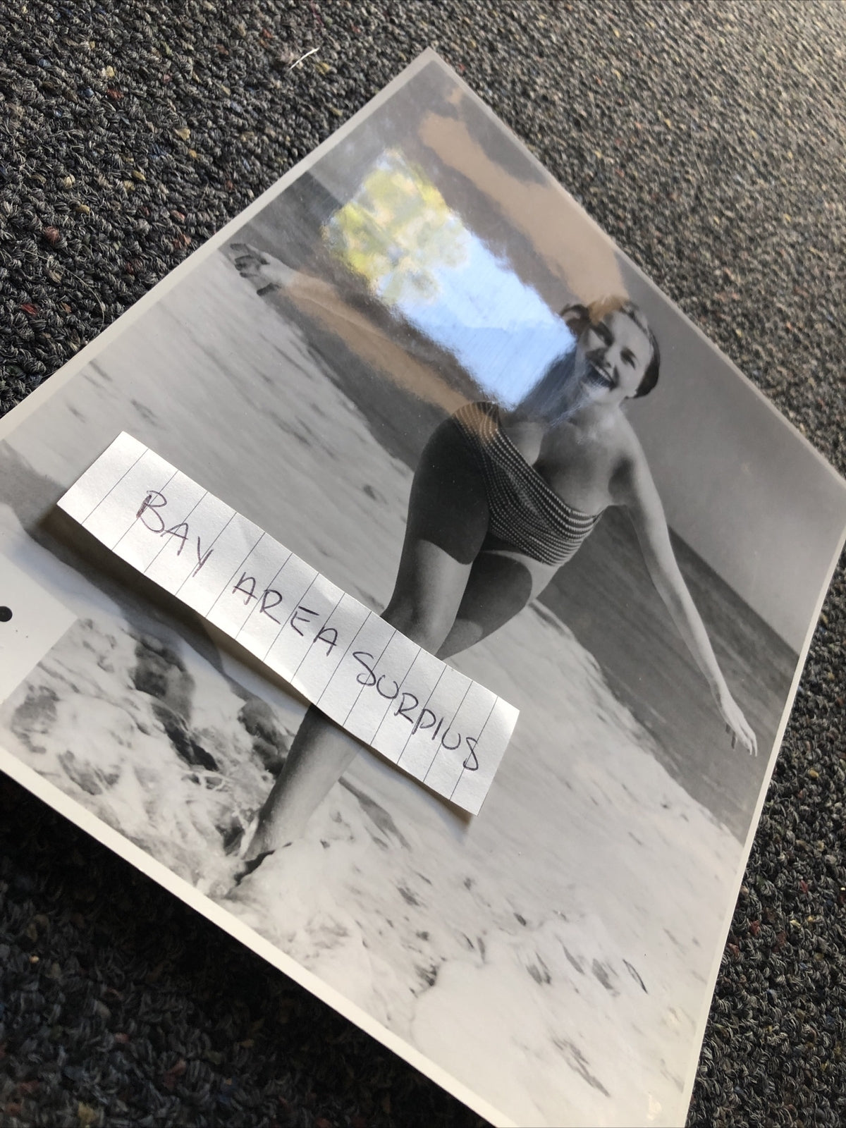 RARE Original Photo Of ARLENE HUNTER At The Beach 8.5”x7.5”5
