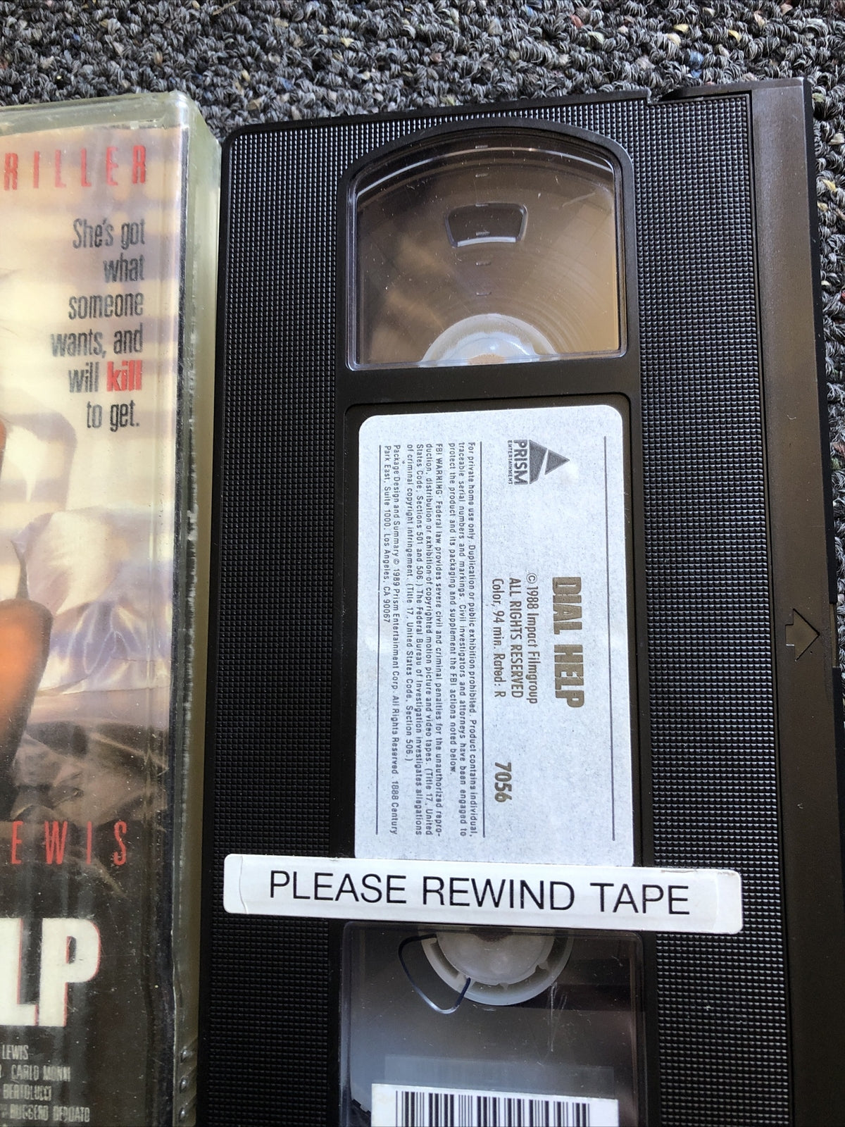 Dial Help VHS Cut Box Erotic Thriller Charlotte Lewis1