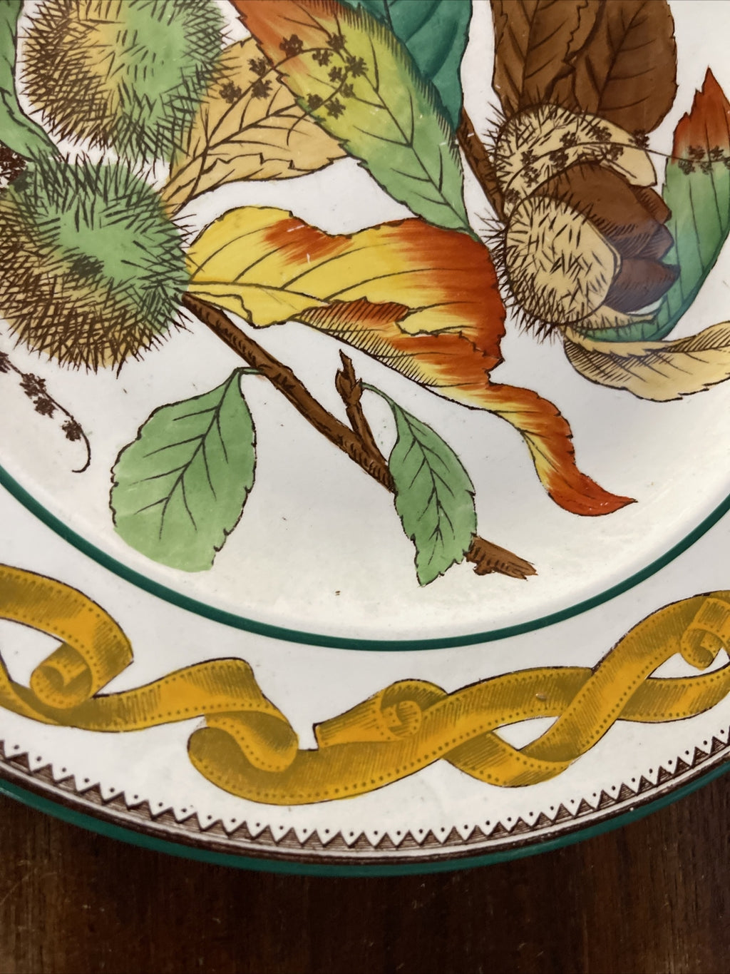 WEDGWOOD ETRURIA ENGLAND "NOVEMBER" PLATE CA 1879-1908 10”5