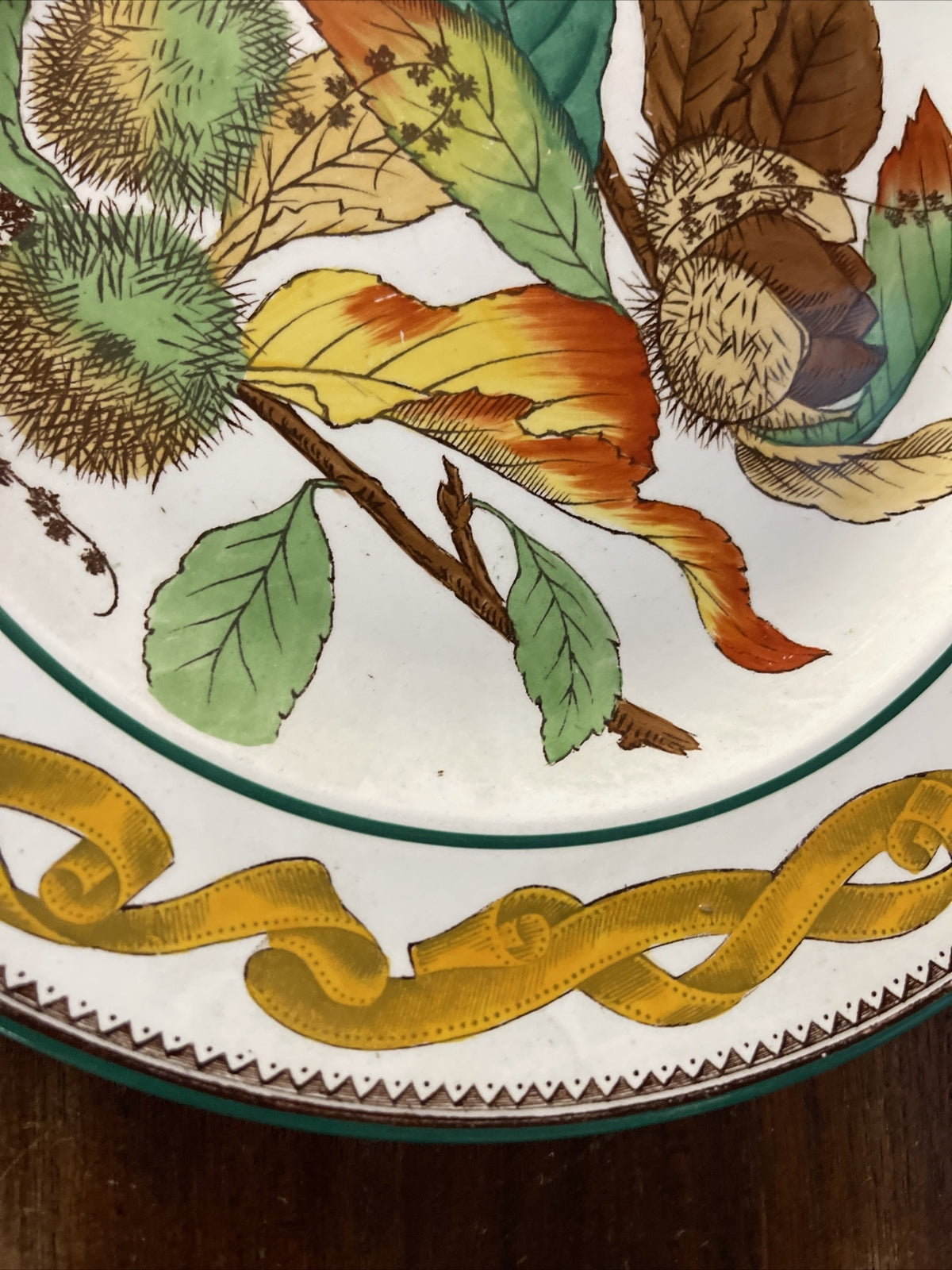 WEDGWOOD ETRURIA ENGLAND "NOVEMBER" PLATE CA 1879-1908 10”5