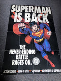 Superman is Back 1993 Never Ending Battle Man of Steel DC Comics PROMO Poster0