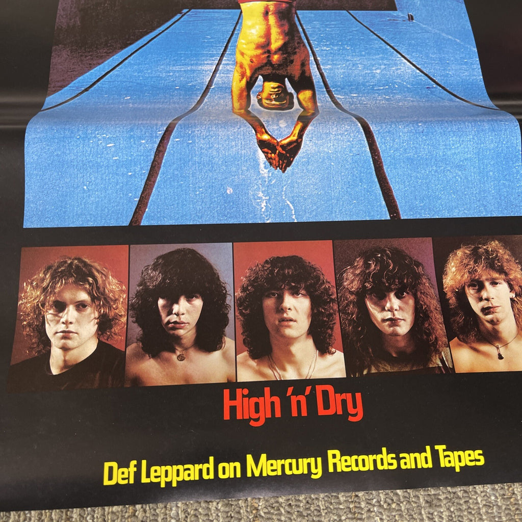 #66 1981 Rare! DEF LEPPARD High N Dry Record Promo Poster 28” X 22”  Scarce7