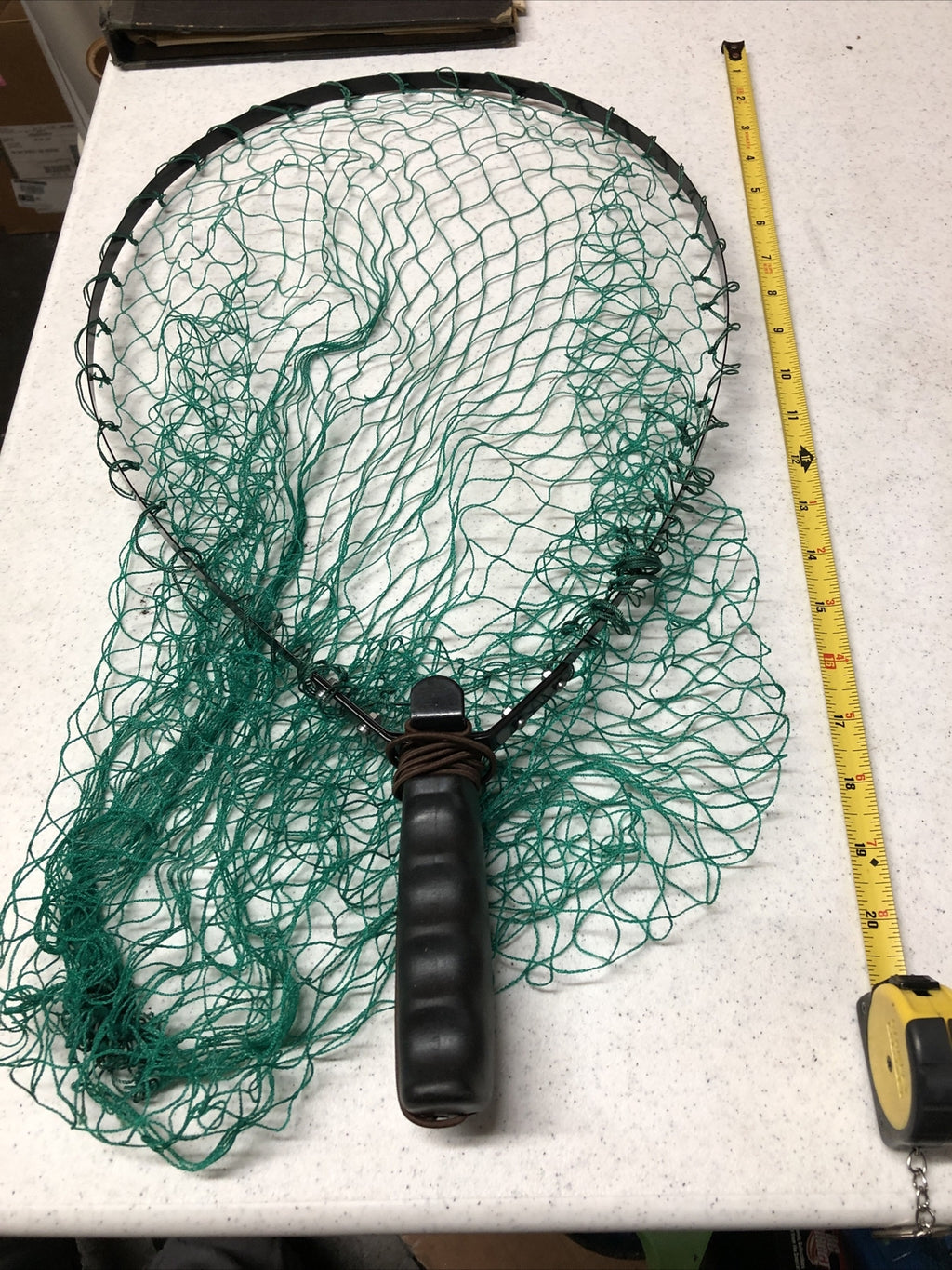 Clean Unused Fishing (Or Bug Net) With Cord Green Netting3