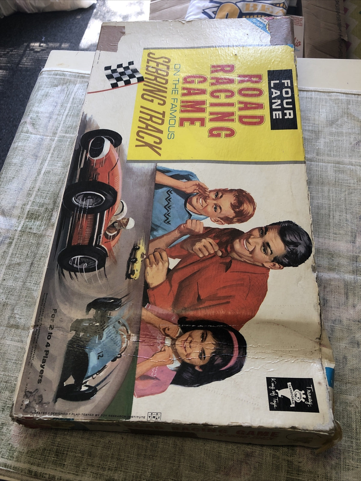 Vintage 1963 Transogram Four Lane Road Racing Game on the Famous Sebring Track10