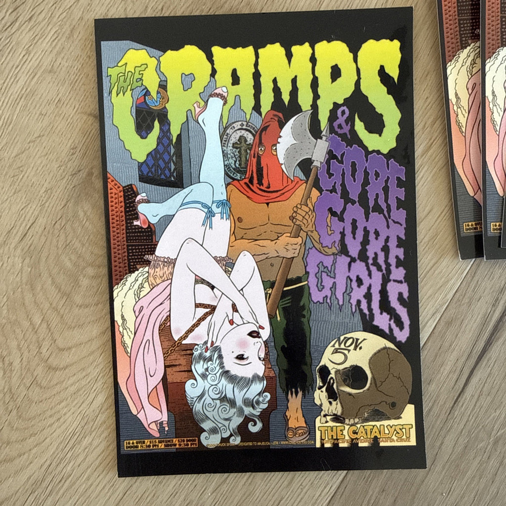Chuck Sperry 2004 THE CRAMPS Gore Gore Girls Concert Poster Print Card Lot Of 111