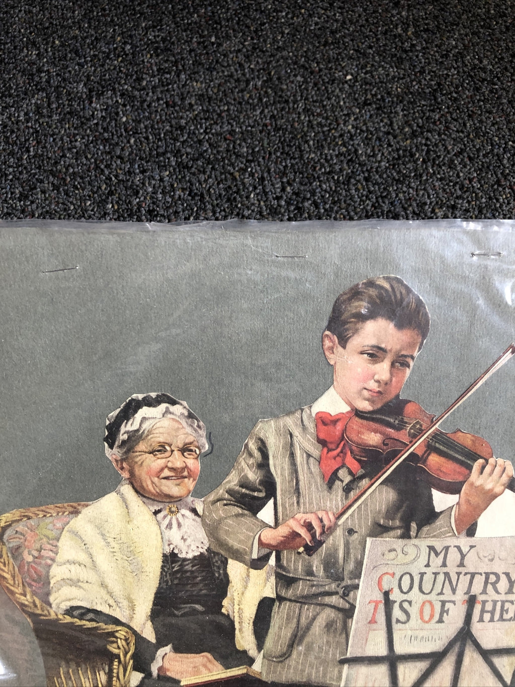 Vintage Print by J.F Kernan “My Country Tis Of Thee” 15”x10.5”2