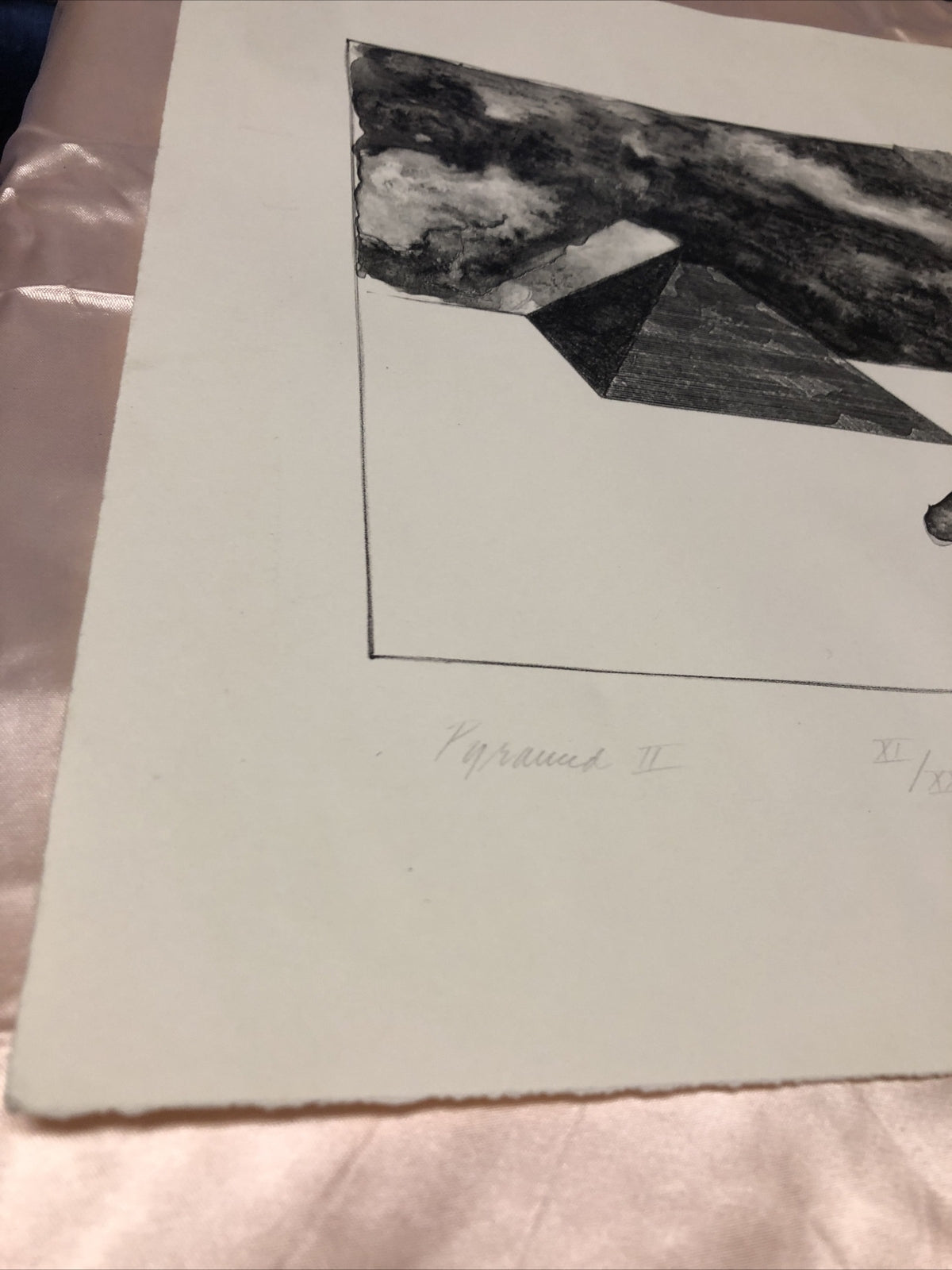 Vintage 1976 “Pyramid II” XI/XXV Signed Warner 15”x13”1