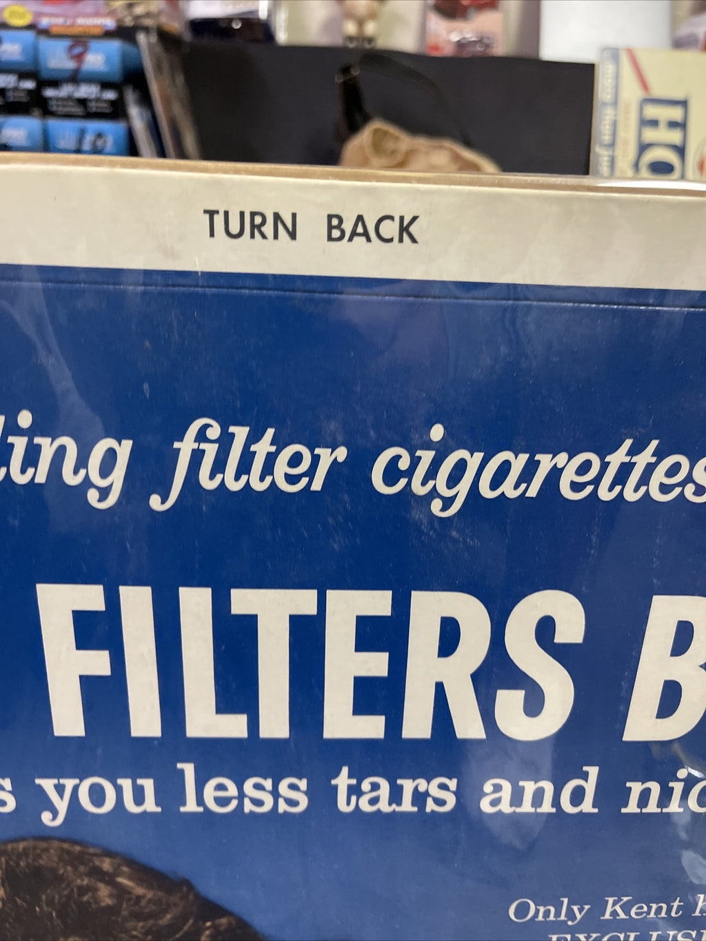 Vintage Antique 1950-60s General Store Display Sign Kent Cigarettes 24”x18”3