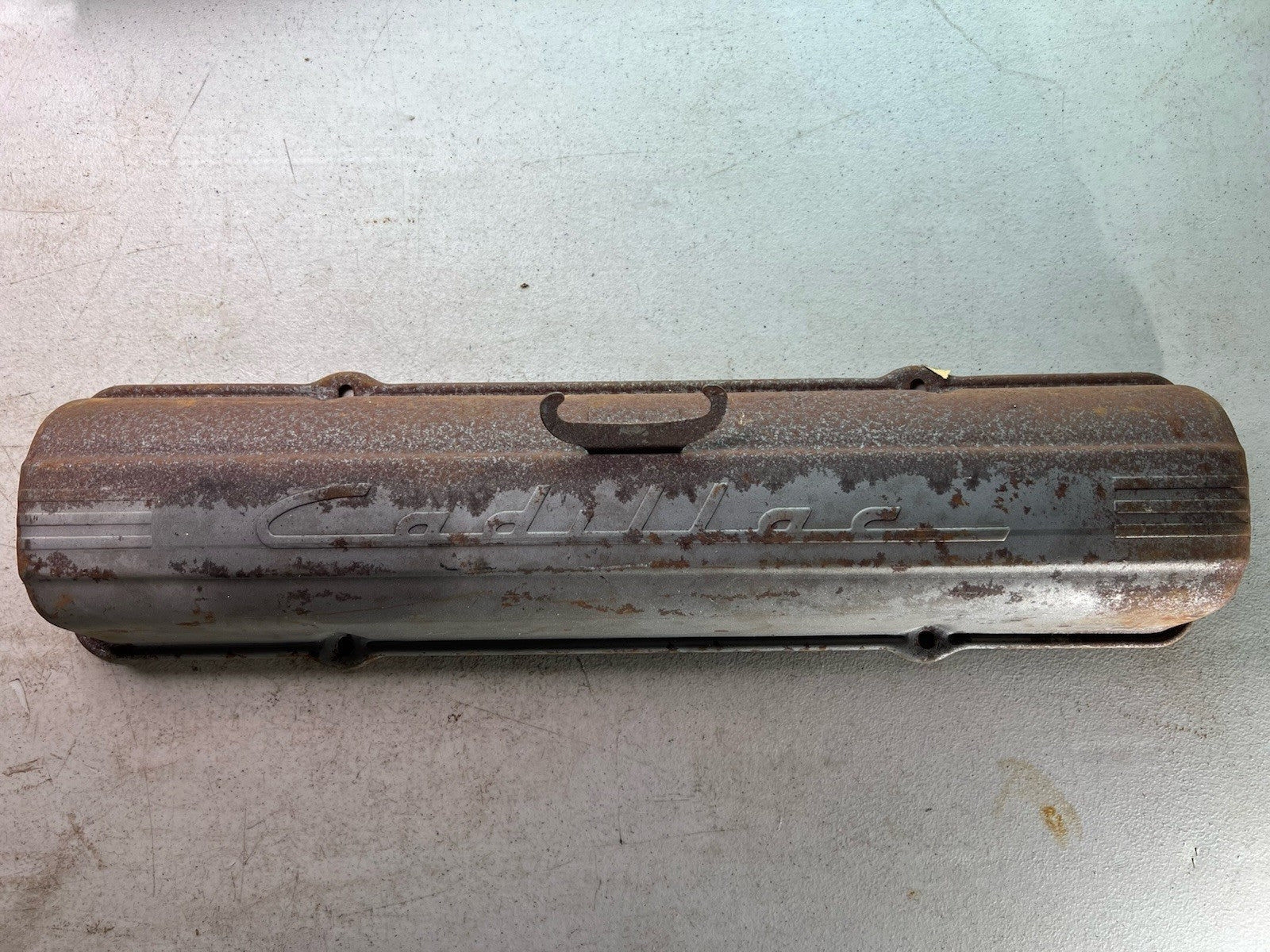 Vintage Cadillac Script Valve Cover – Single – Original – Rat Rod0
