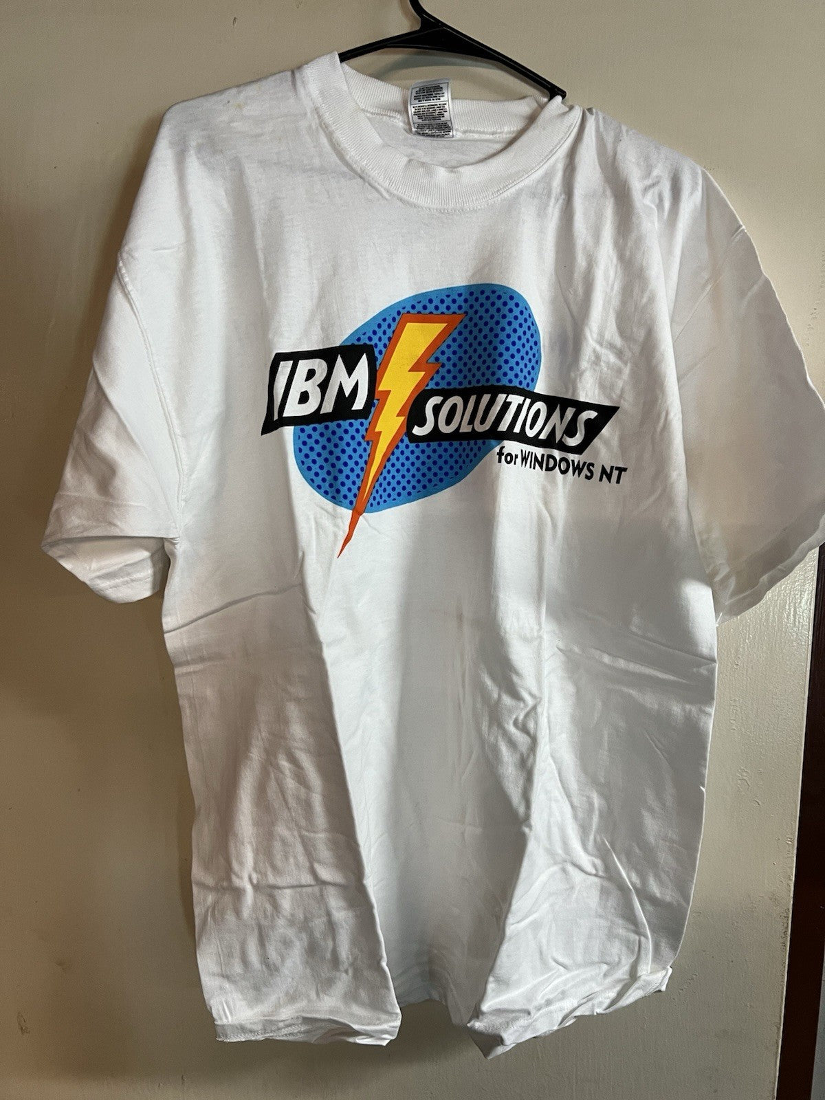 Vintage IBM Solutions for Windows NT T-Shirt Size L 90s Tech Promo0