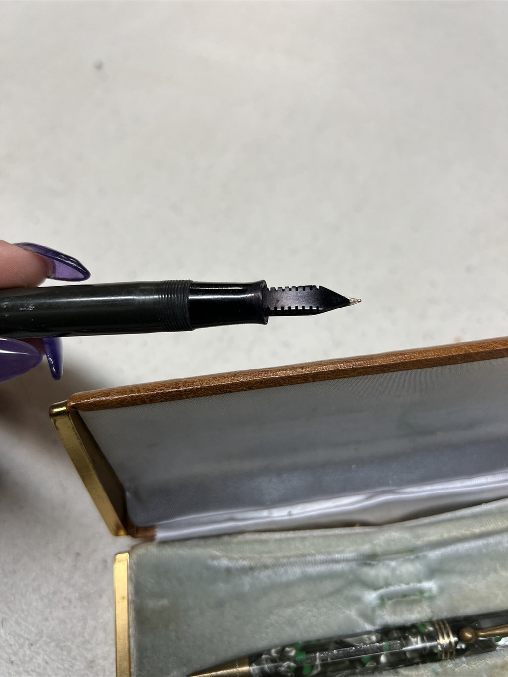 Vintage Venus President / Parkette Fountain Pen And Pencil Set WW2 Era In Case6