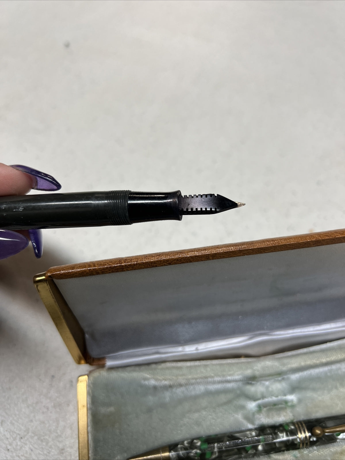 Vintage Venus President / Parkette Fountain Pen And Pencil Set WW2 Era In Case6
