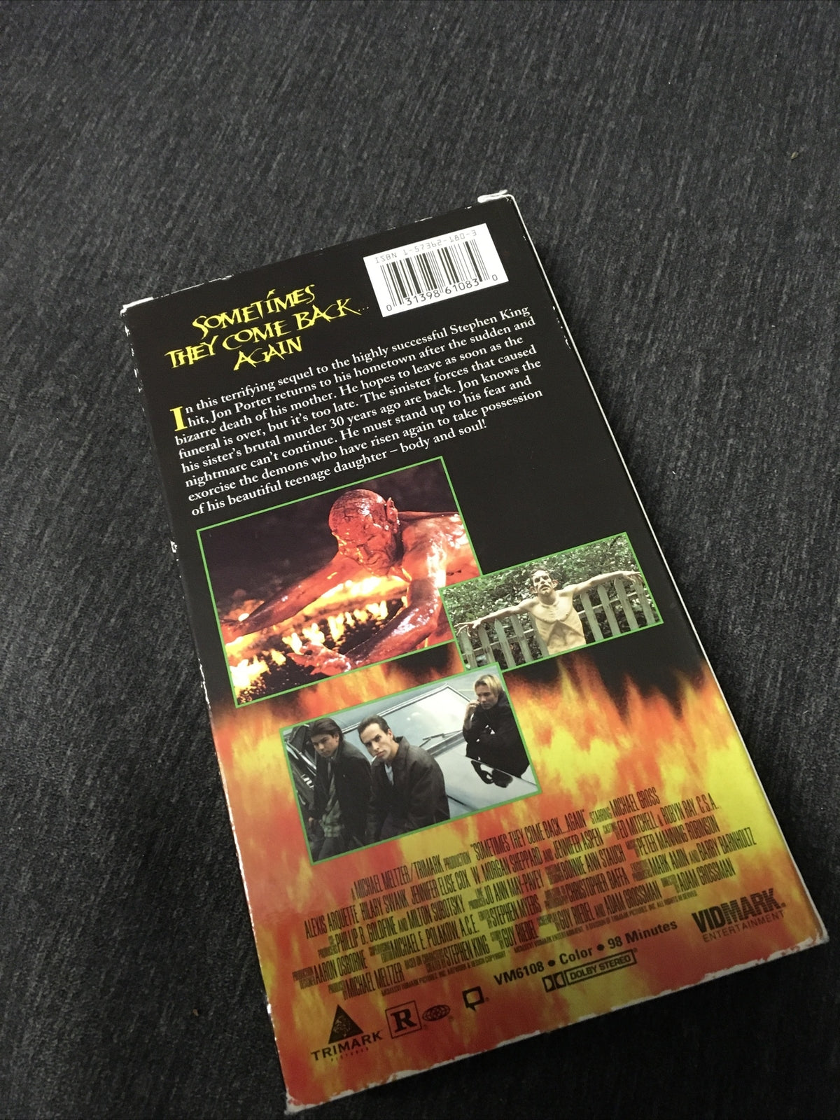 Rare SOMETIMES THEY COME BACK AGAIN Vhs Tape 1996 Cult Horror Thriller B List2