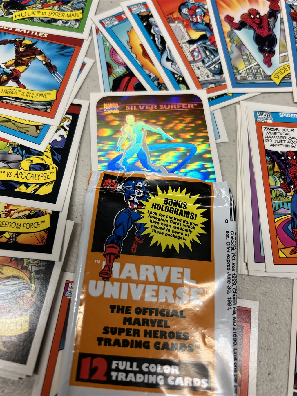 1990s Marvel Comic Images Card Set MANY Different Vintage Marvel Heroes Villains2