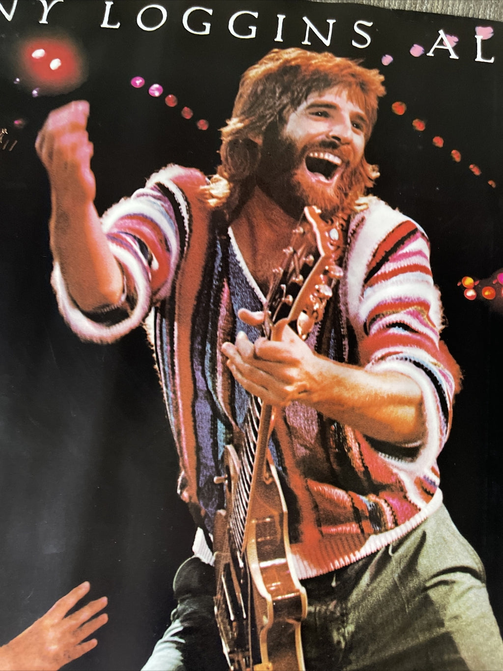 #199 Vintage 1980 Kenny Loggins Concert Alive Promo Poster 36” X 36”2