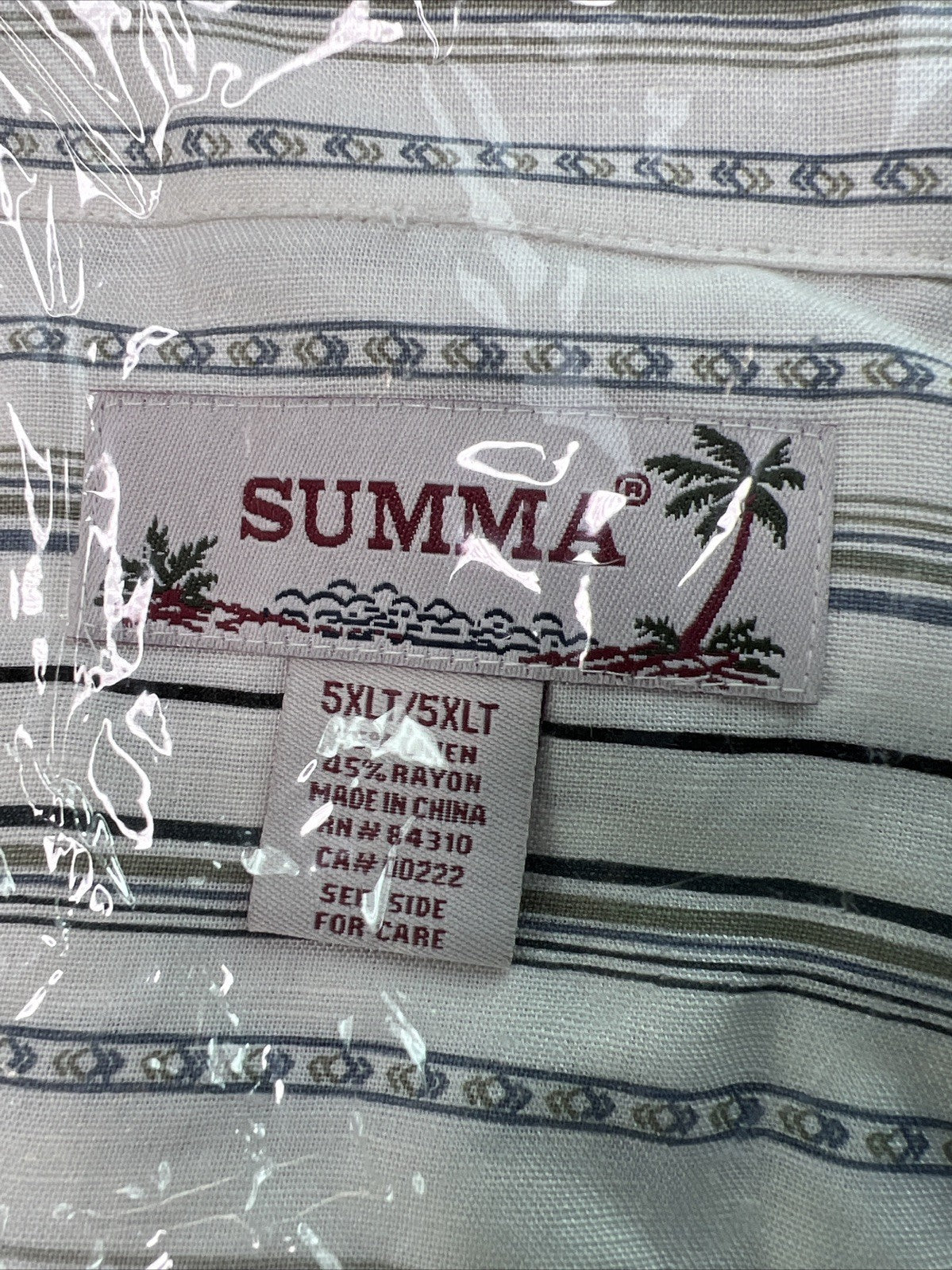 Summa Men’s Cotton Button Up Shirts 5XL Large Lot Of 24