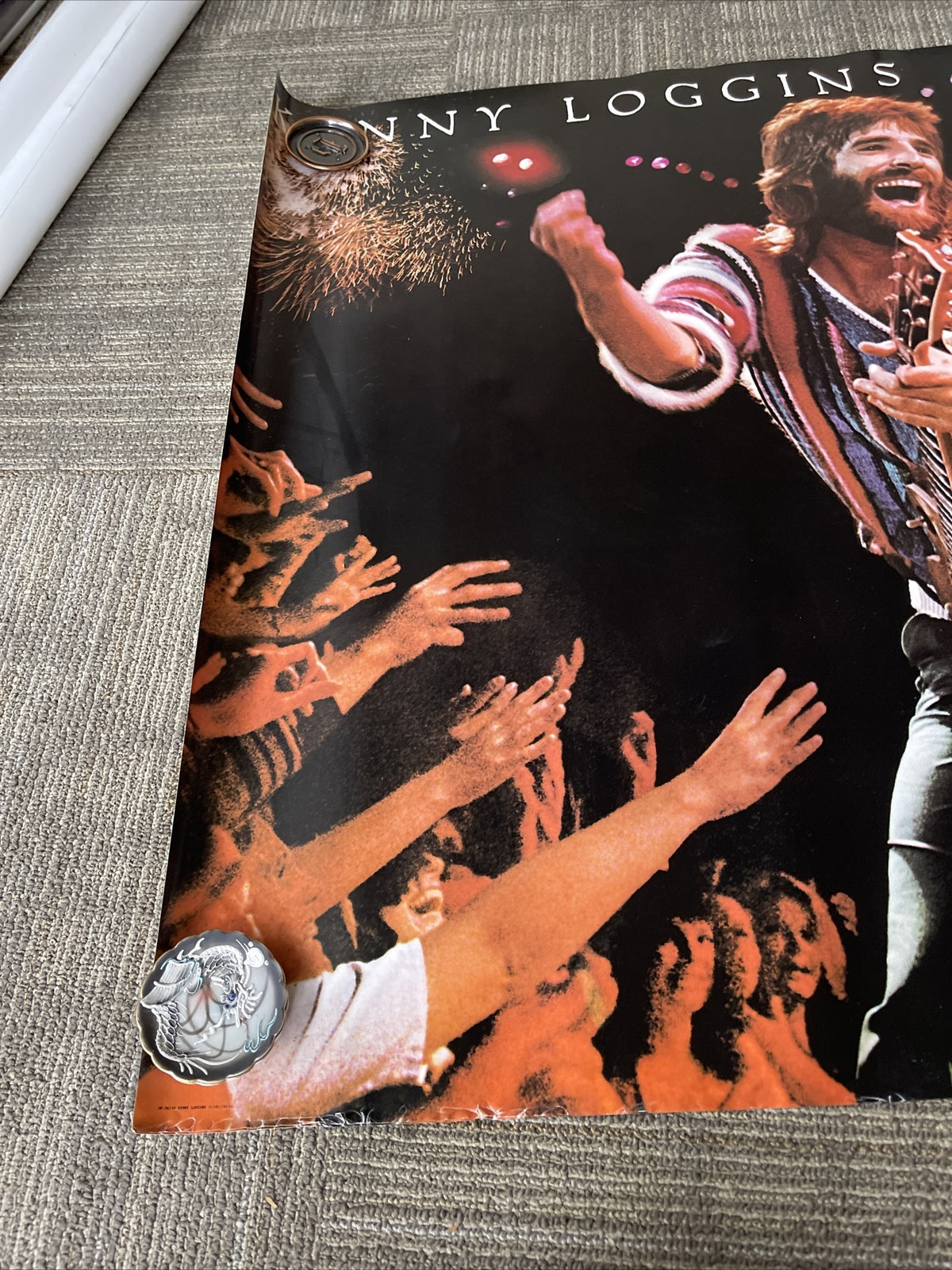 #199 Vintage 1980 Kenny Loggins Concert Alive Promo Poster 36” X 36”1