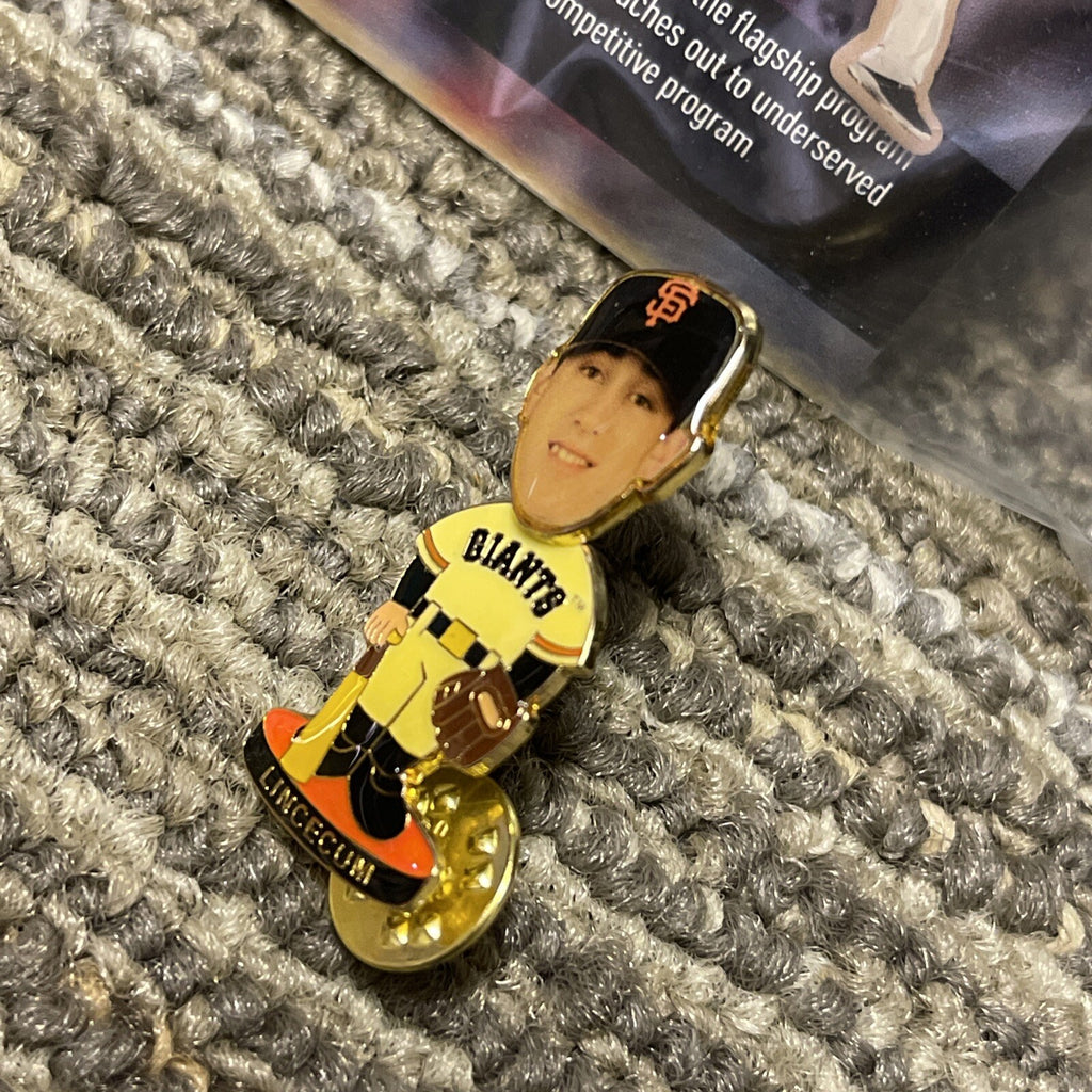 TIM LINCECUM Bobble Head Pin 2 GIANTS No Hitter PIN Lot HARD TO FIND SF2