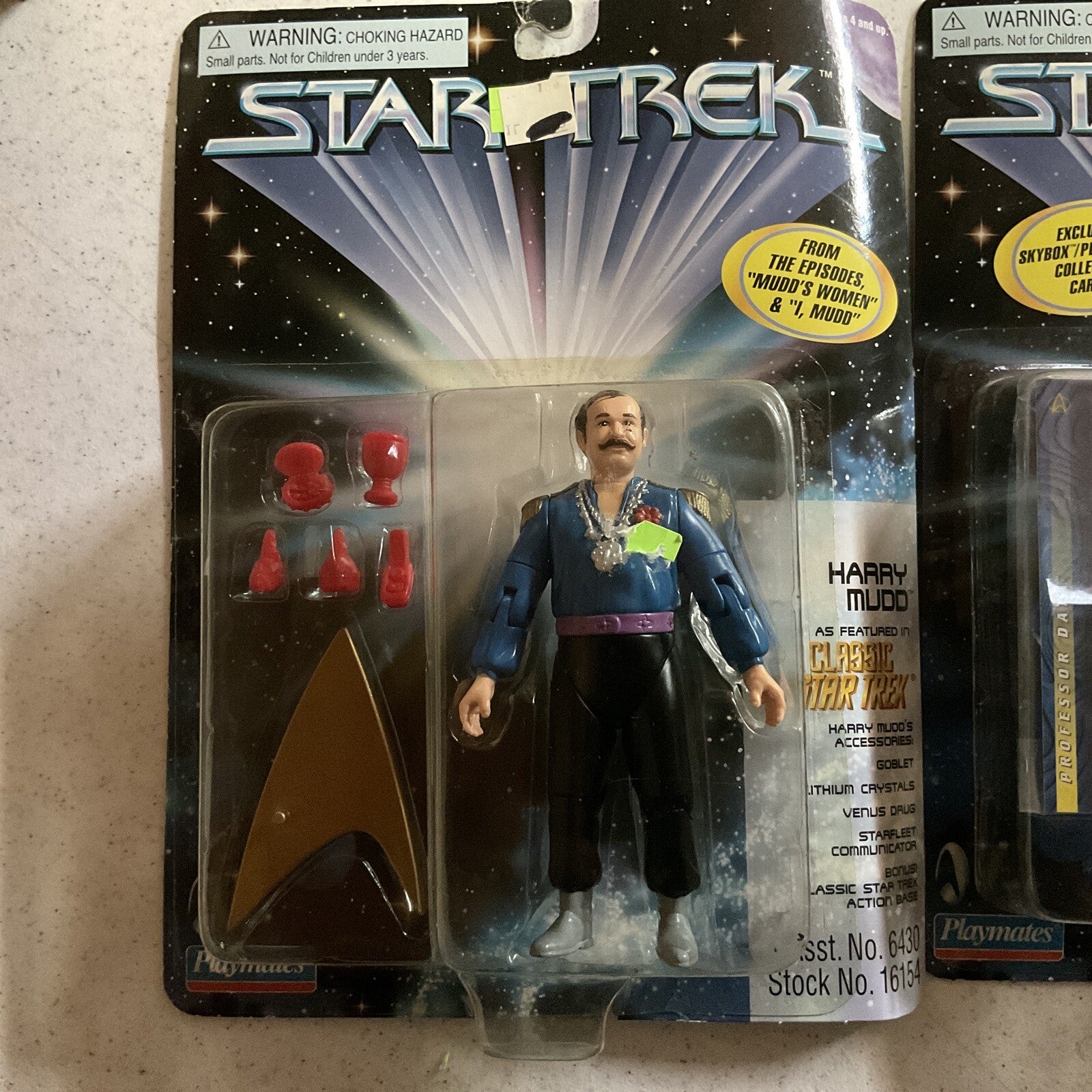 New Playmates Star Trek Lot of 2 Professor Data, Harry Mudd1