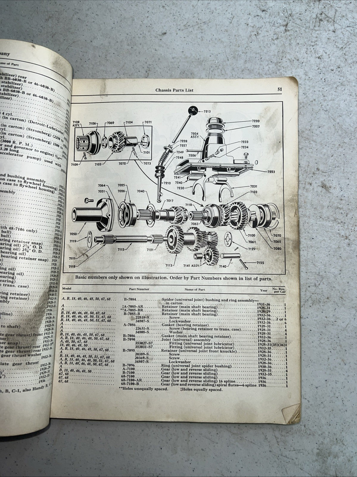 Vintage July Chassis Parts List 1928-1936 Ford Motor Company2