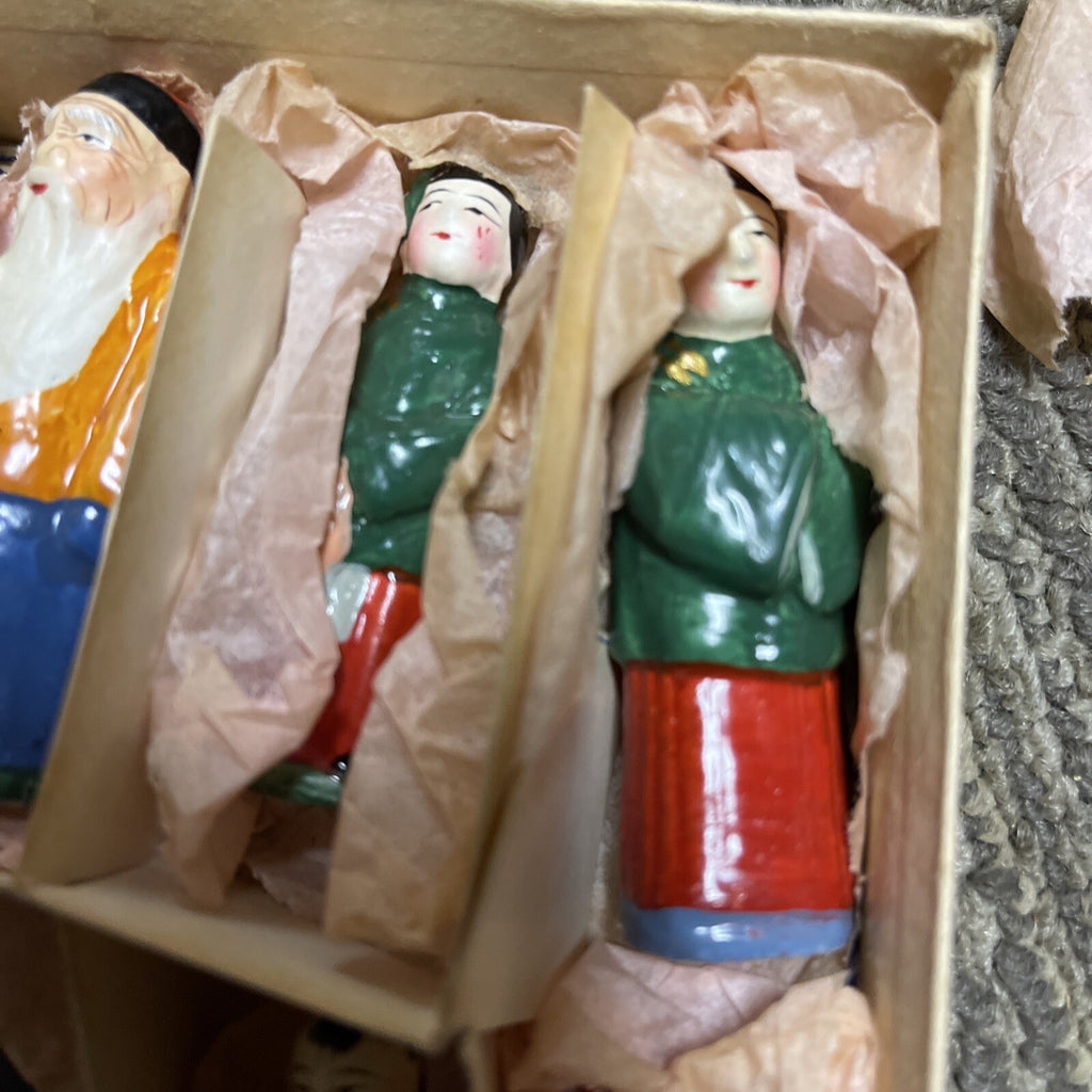 Vintage Chinese Porcelain Figure set. 12 figures approx 2”2