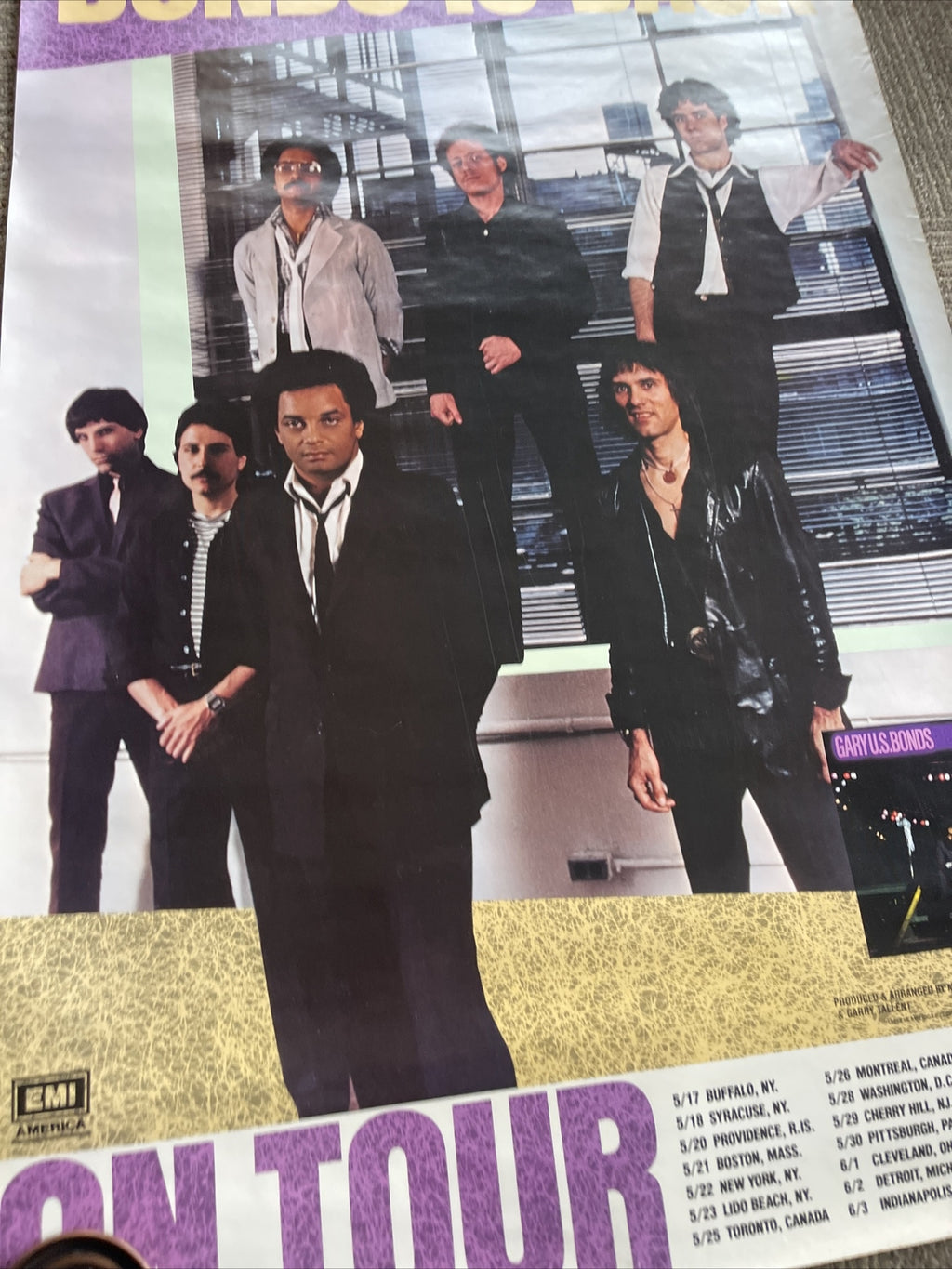 #155 1981 Gary U.S. Bonds Dedication record store tour promoPoster  36”x24”8