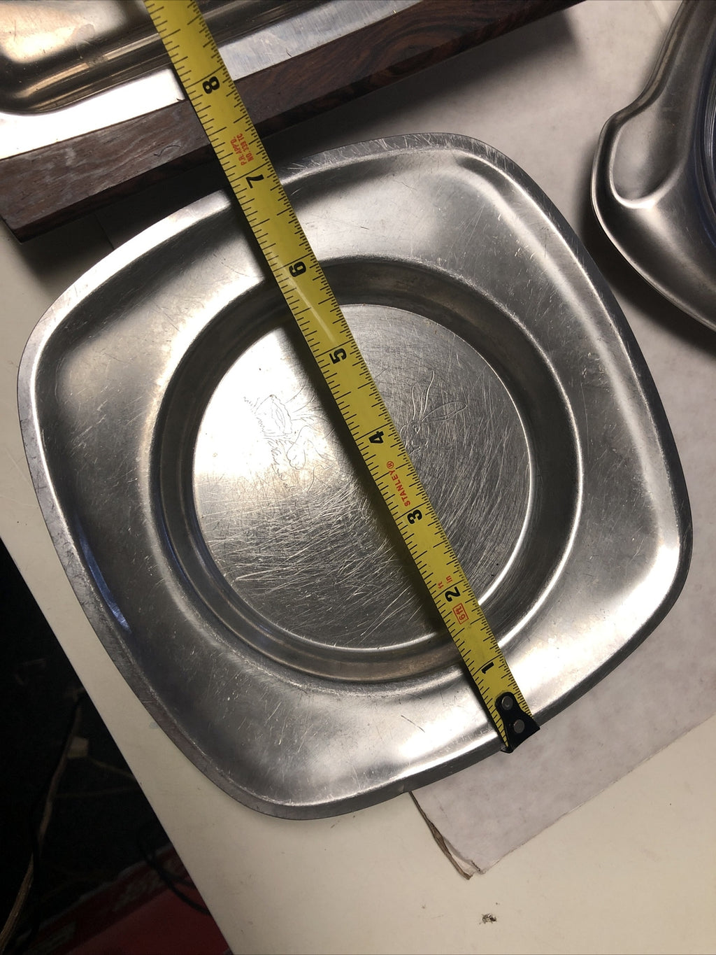 Lot Of 5 Stainless Steel Serving Trays Mixed Lot See Pictures For Measurements9
