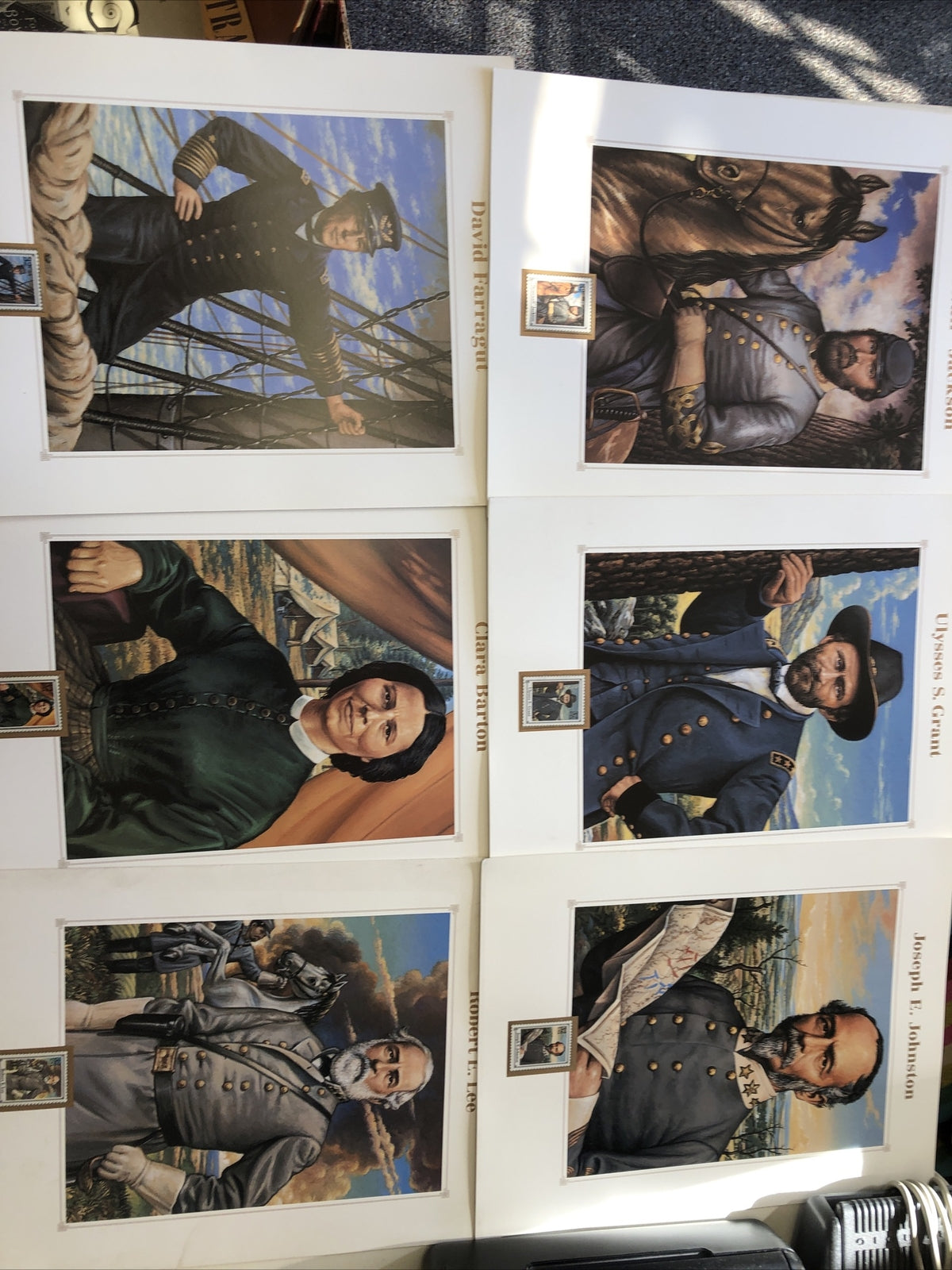 Lot Of 6: The Civil War U.S Commemorative Stamps 1861-1865 Historic Art0