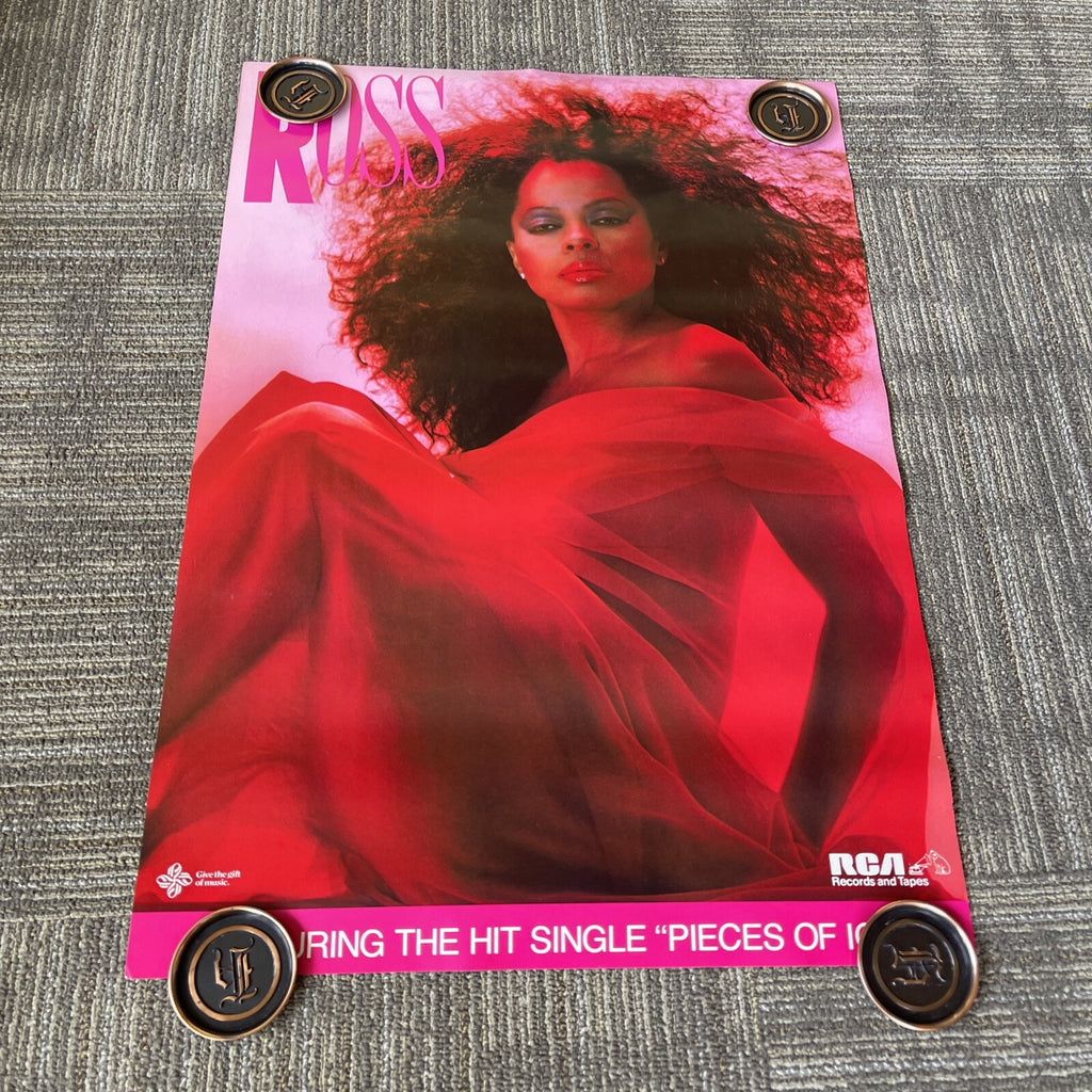 Original 1983 RCA Records Diana Ross Pieces Of Ice Record Store Promo Poster #510