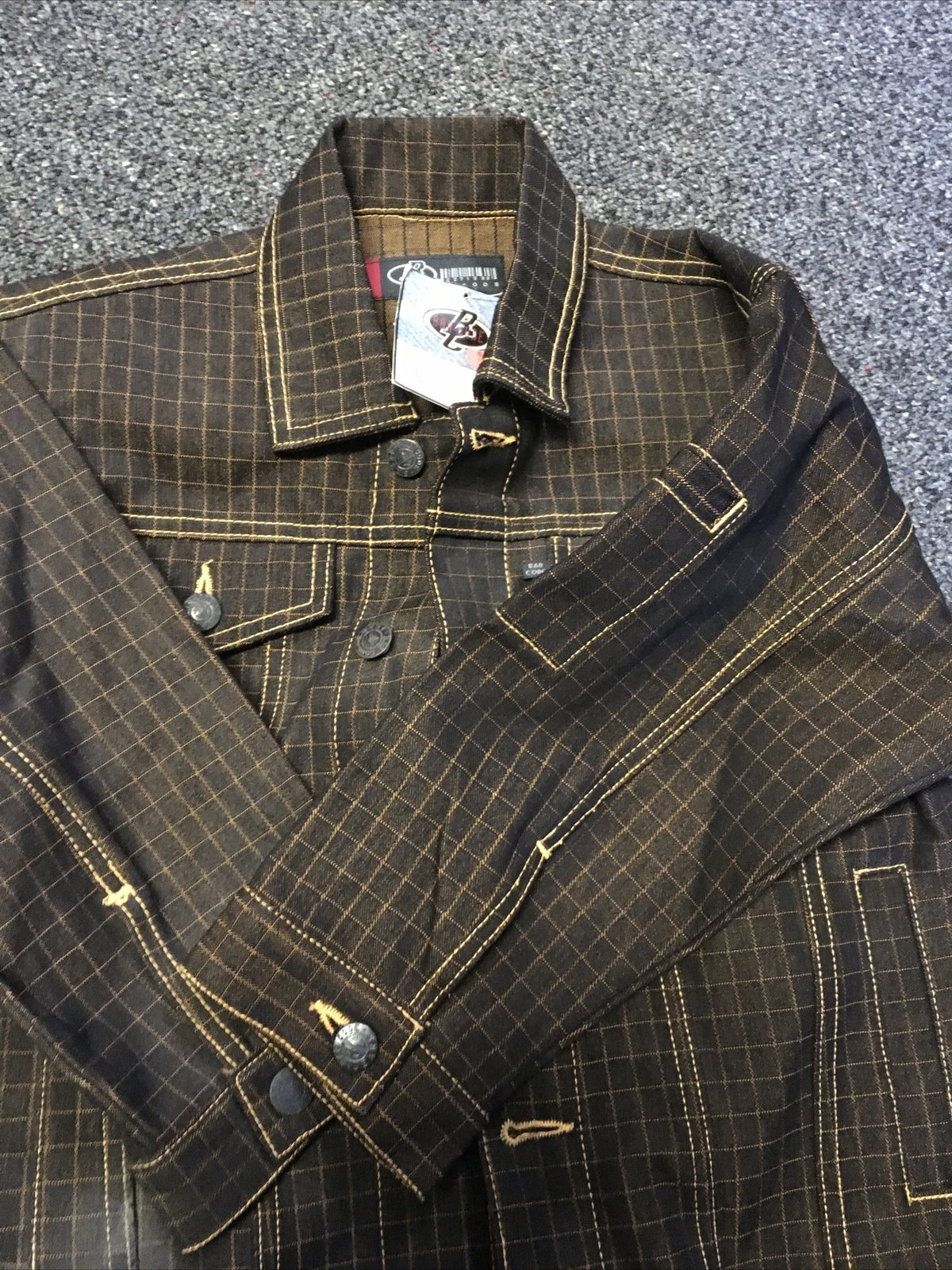 VTG 90'S Barcode Jean DENIM JACKET SZ 6 Kids HIP HOP WU-TANG BLAZE4