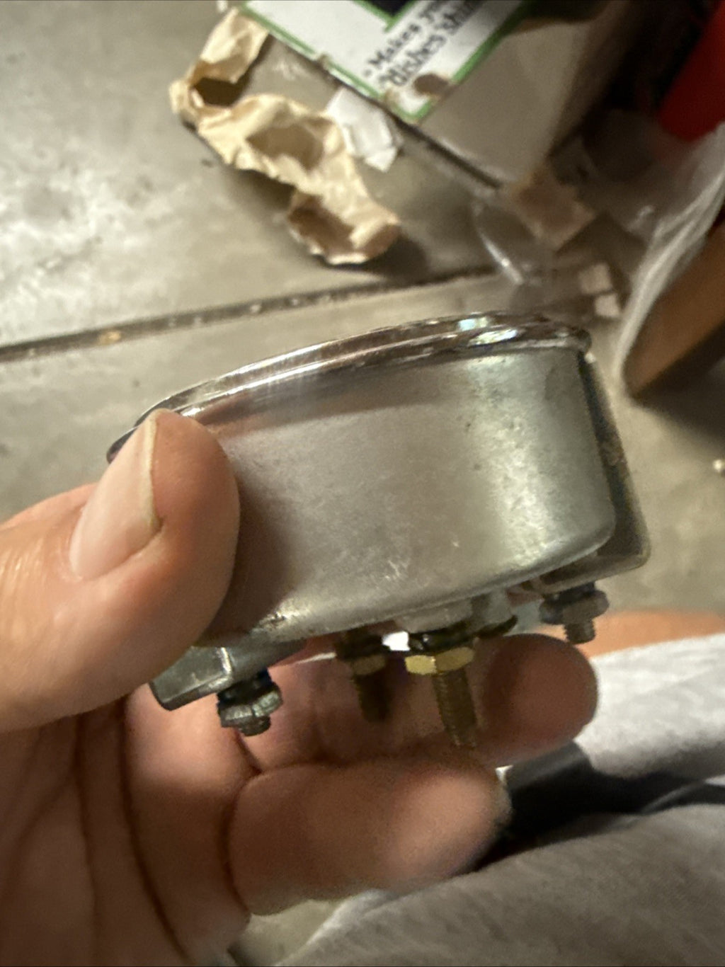 Vintage Stewart Warner mech Ampress gauge2