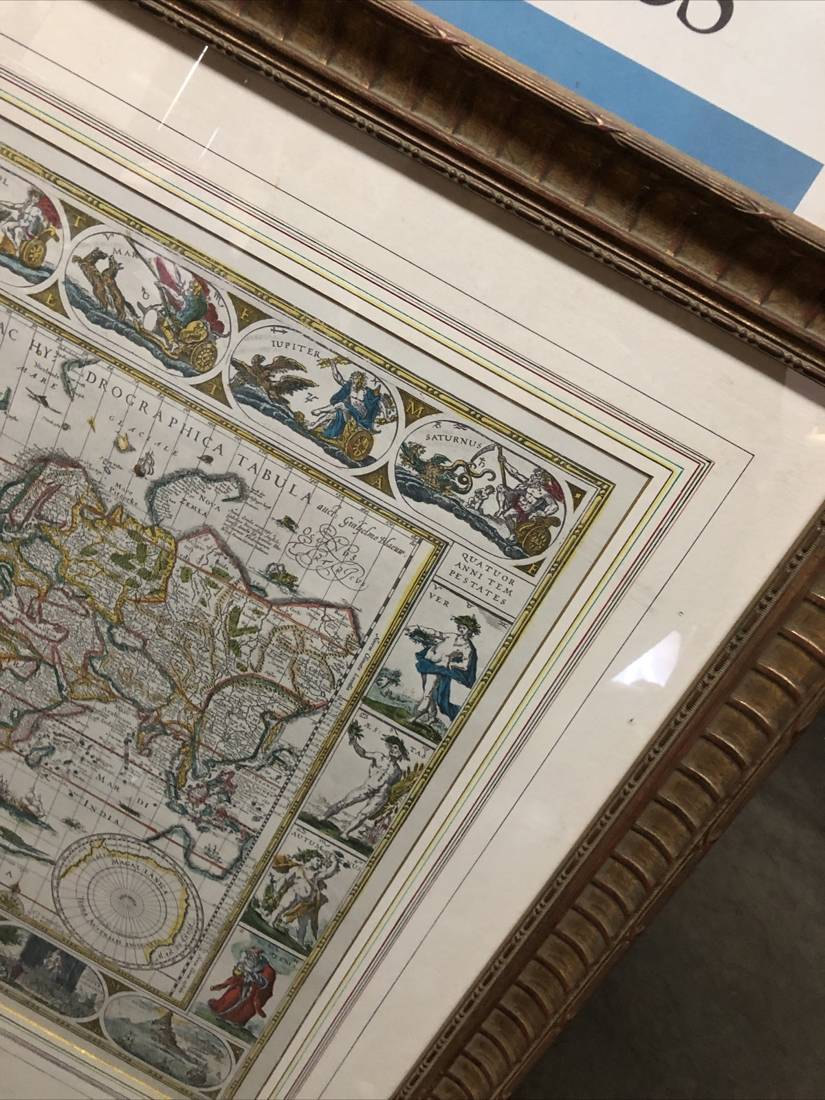 Nova Totius Terrarum Orbis Geographica AC Hydrographica Tabula W Frame 36.5x30.53