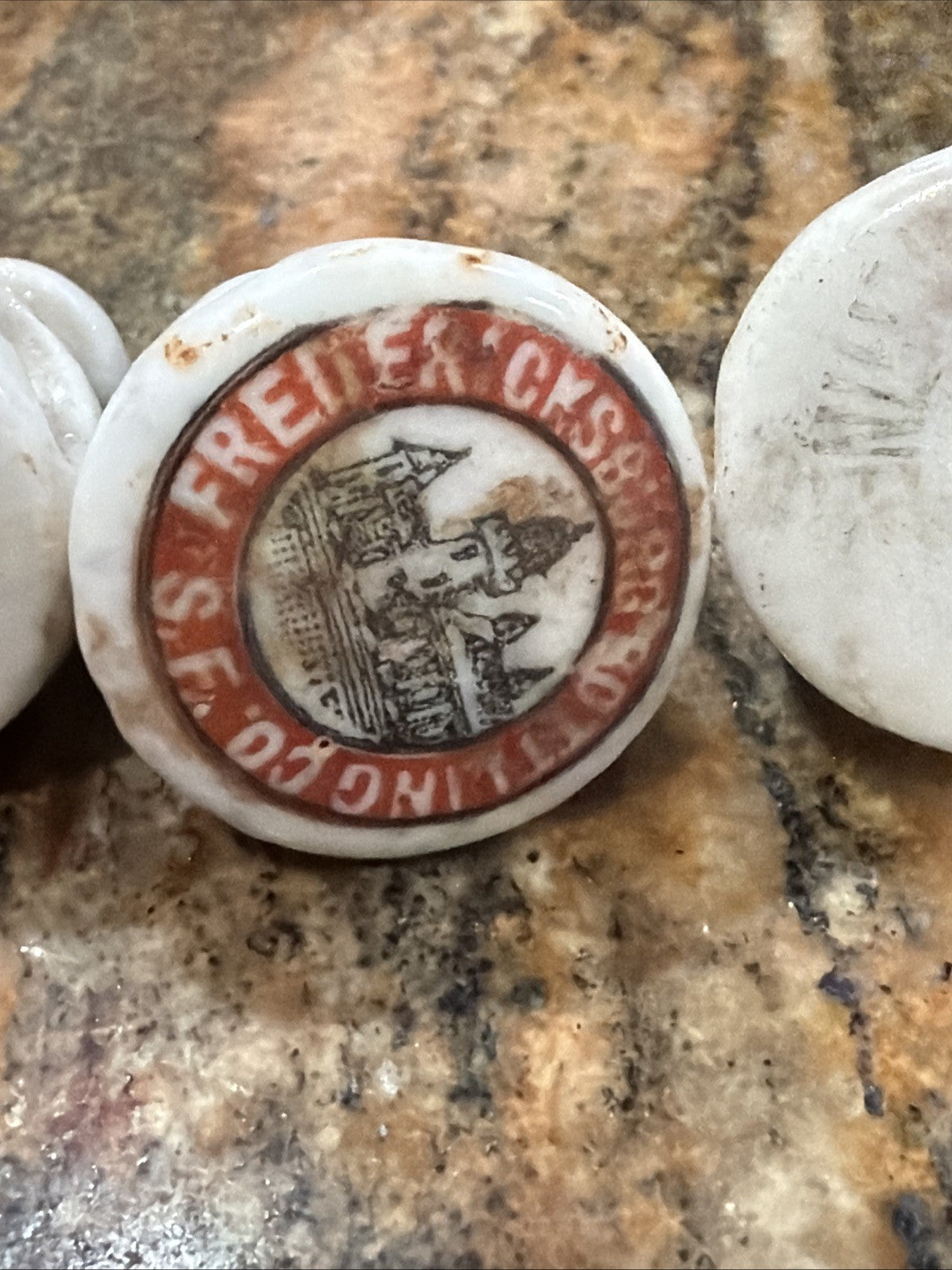 4 Pre-Prohibition Porcelain Beer Bottle Stopper Tacoma San Francisco3