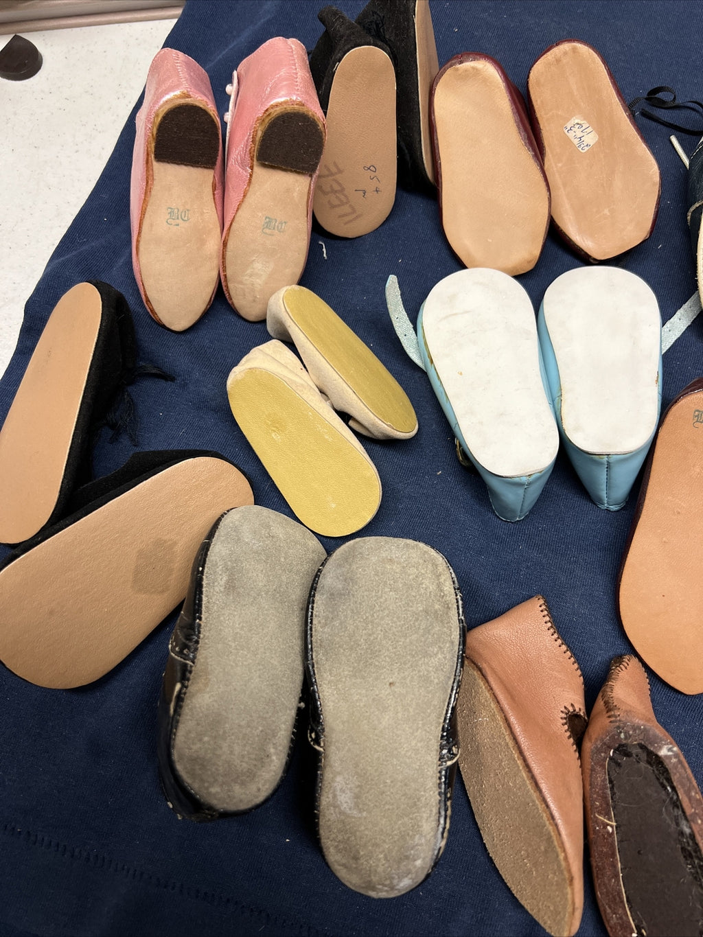 Lot of 16 Vintage Antique Doll Shoes and Shoe Accessories 5