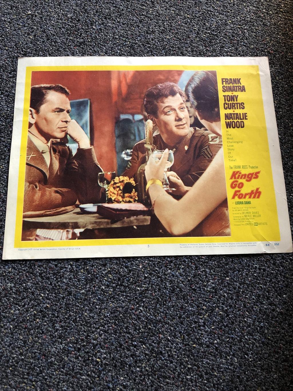 Kings Go Forth 1958 Original Lobby Card Frank Sinatra Tony Curtis0