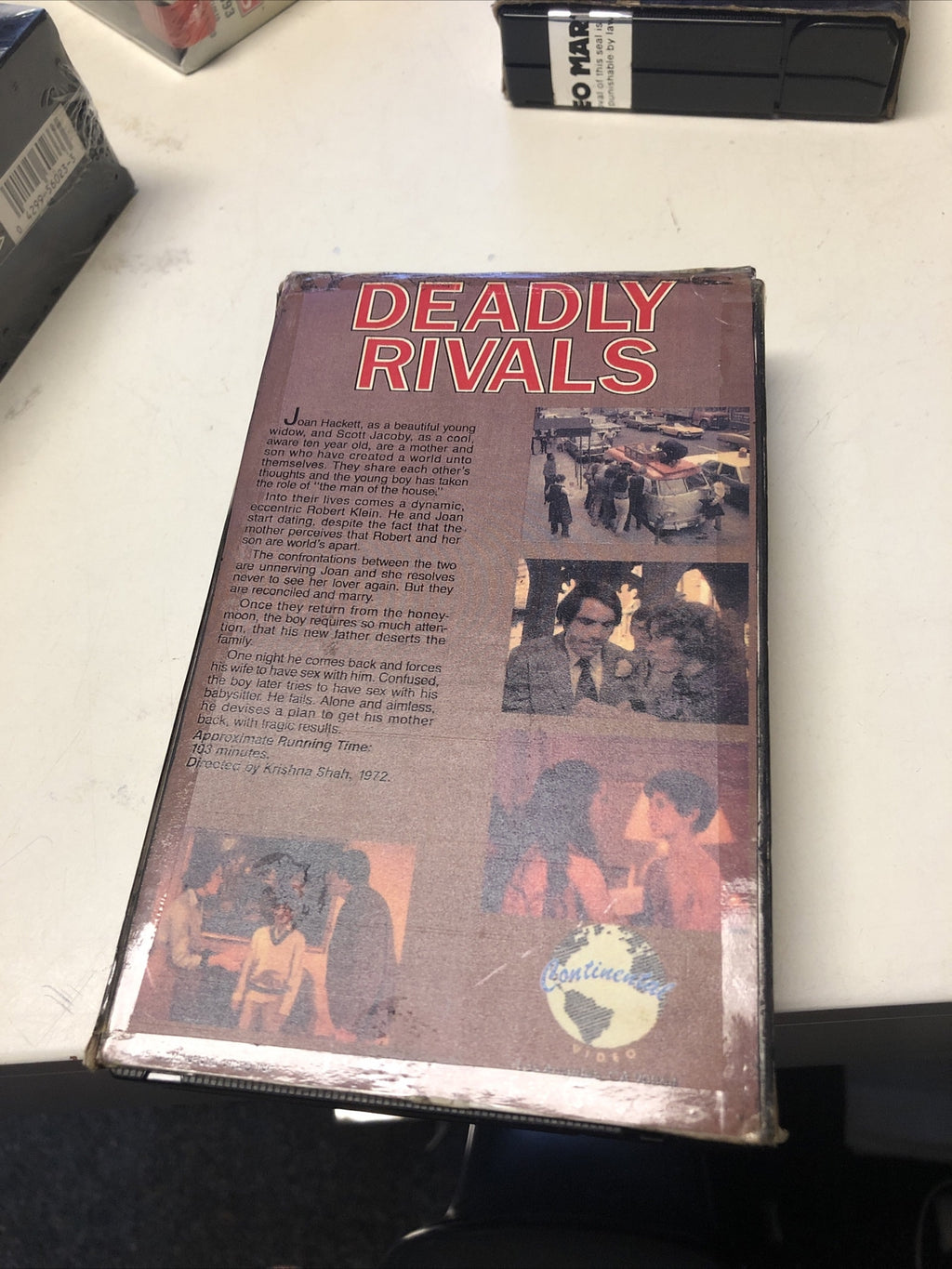 DEADLY RIVALS BETA TAPE NOT VHS HORROR DRAMA BOX HAS BEEN CUT TO FIT TAPE2