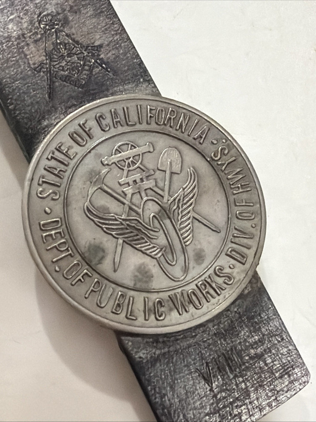 Vintage California Division Of Highways Sterling Silver Commemorative Money Clip1