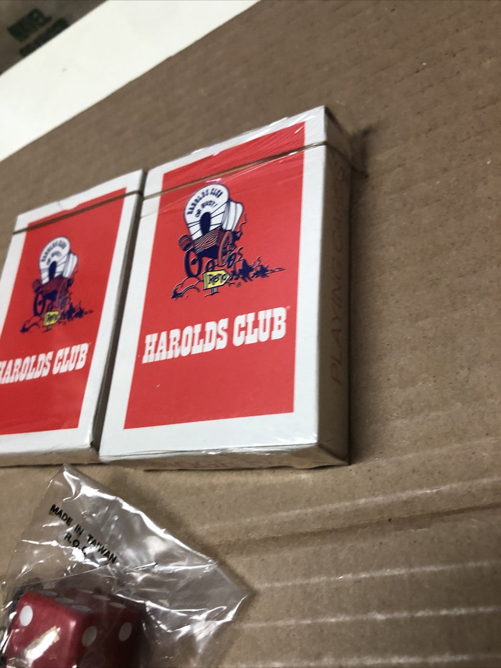Harolds Club Casino Lot Of 3 - 2 Deck Of Cards & Keychain Reno Nevada SEALED2