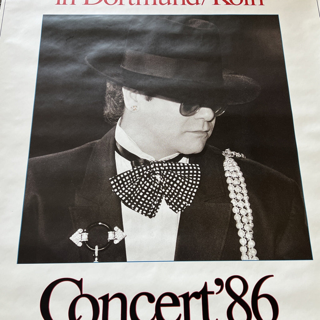Elton John in Dortmund/Koln Germany Concert 1986 Show Promo Poster #105