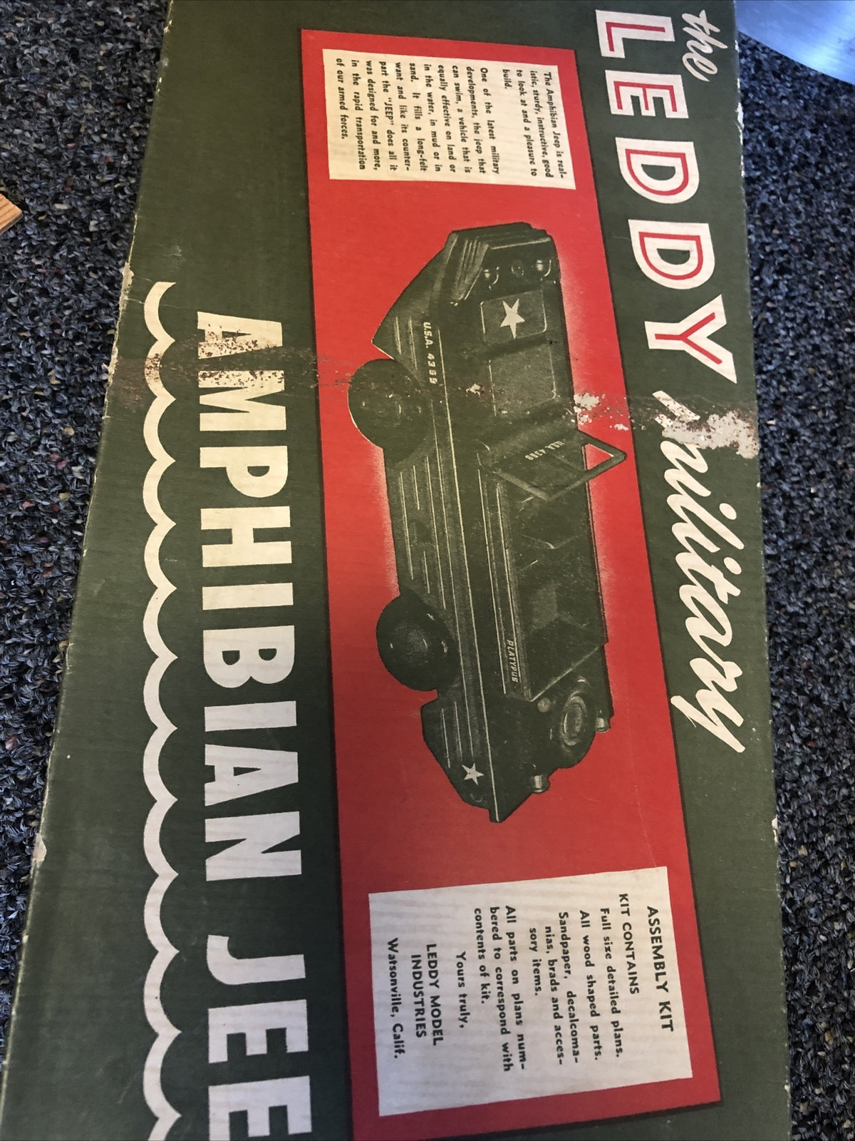 RARE The Leddy Military Amphibian Jeep Leddy Model Industries Ford GPA 19448
