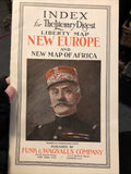 Index for the Literary Digest Liberty Map New Europe & New Map of Africa 19200