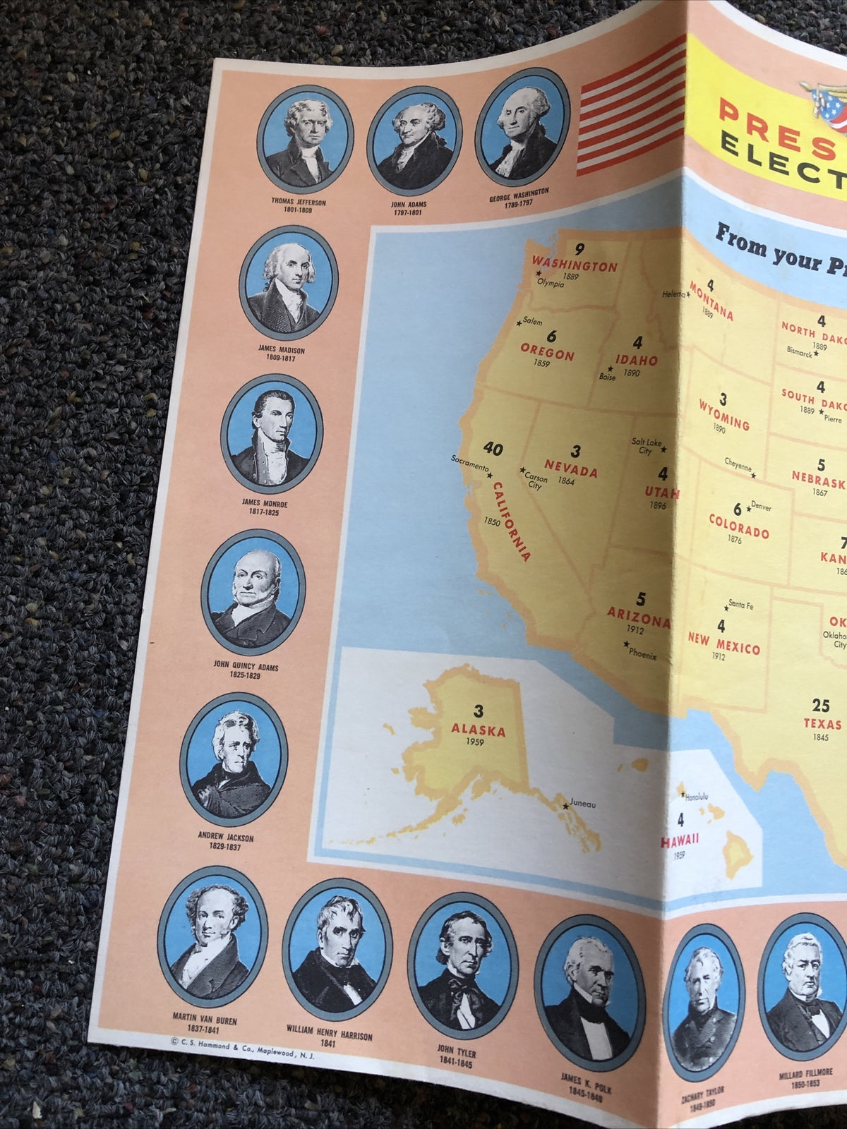 Vintage 1964 Presidential Election Map2