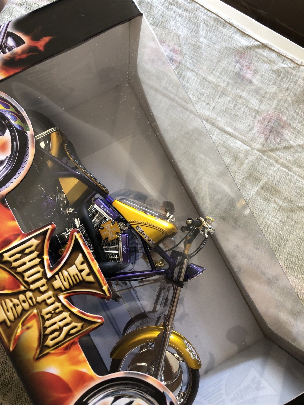 West Coast Choppers 1:10 Scale Jesse James, Penny Saved Yellow Rare New2