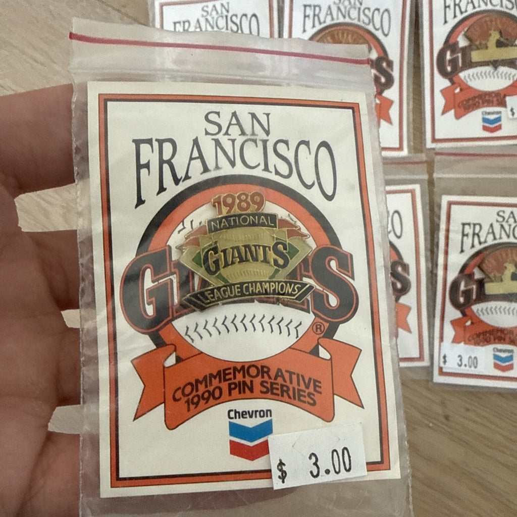 Lot of 6 1989 San Francisco Giants Commemorative Pin Series by Chevron1