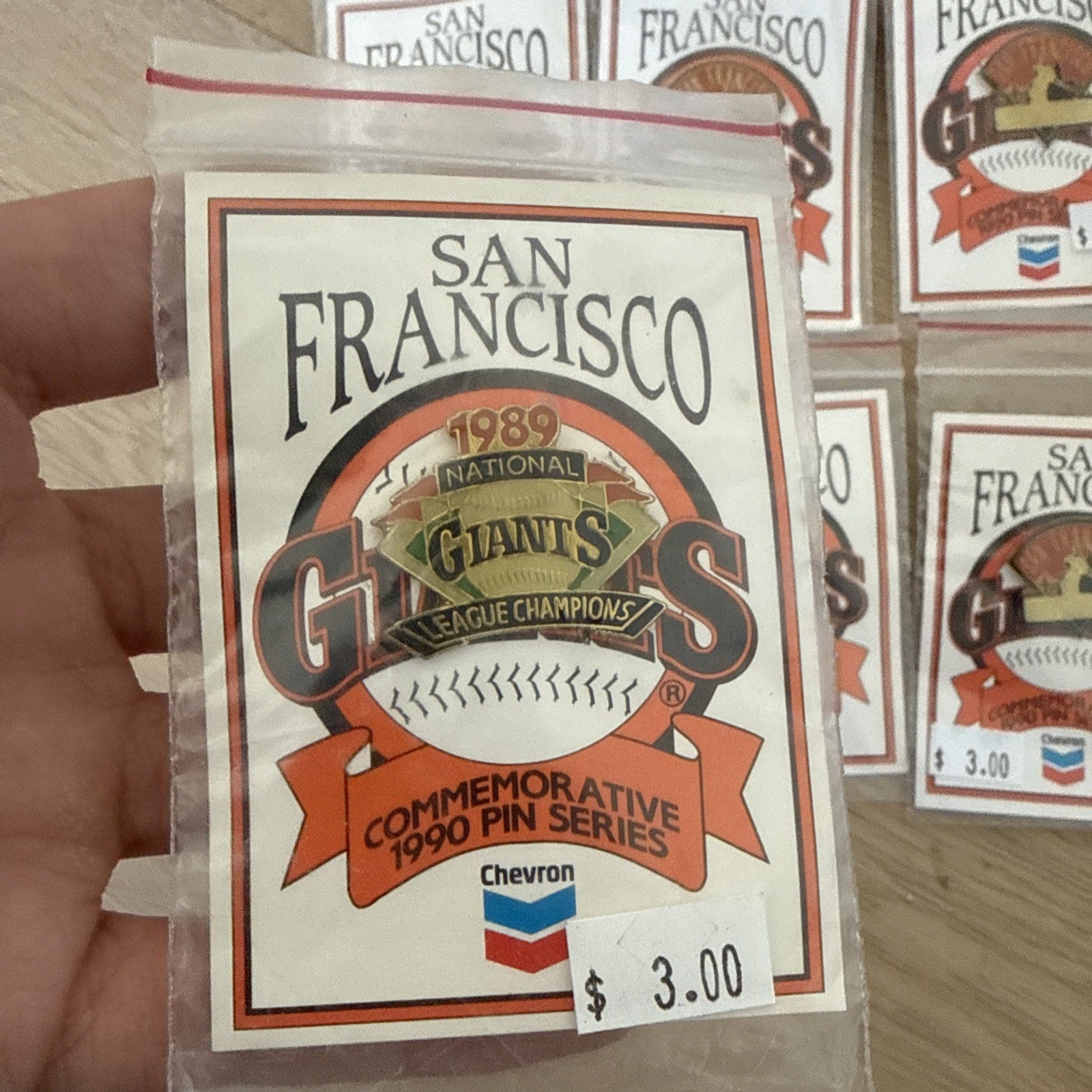 Lot of 6 1989 San Francisco Giants Commemorative Pin Series by Chevron1
