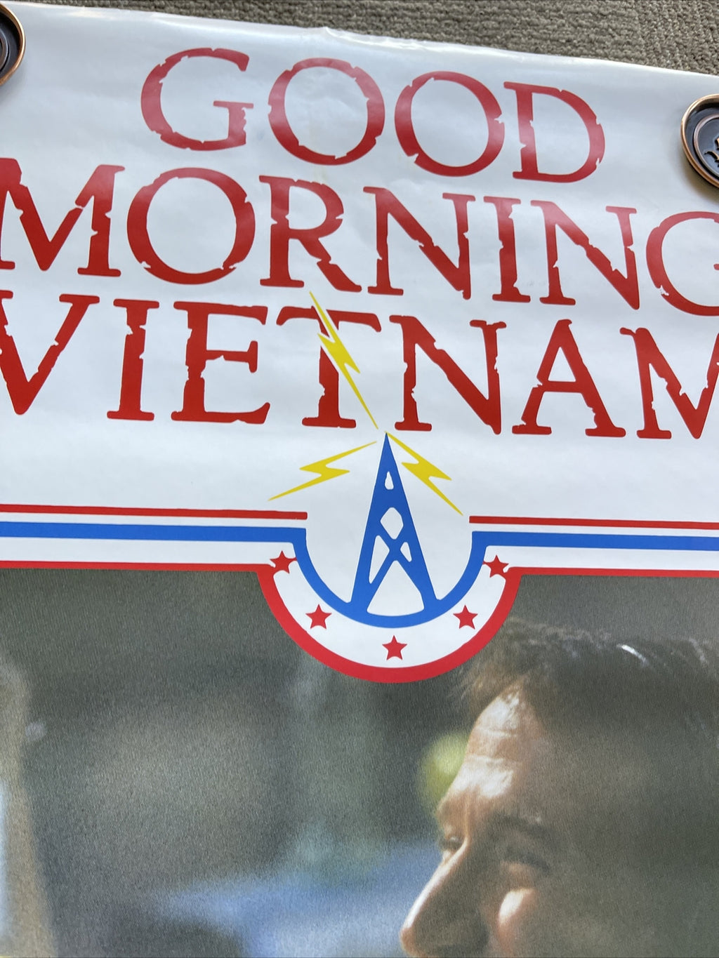 #164 1988 Robin Williams Good Morning Vietnam Record Store Promo Poster 24x36”4