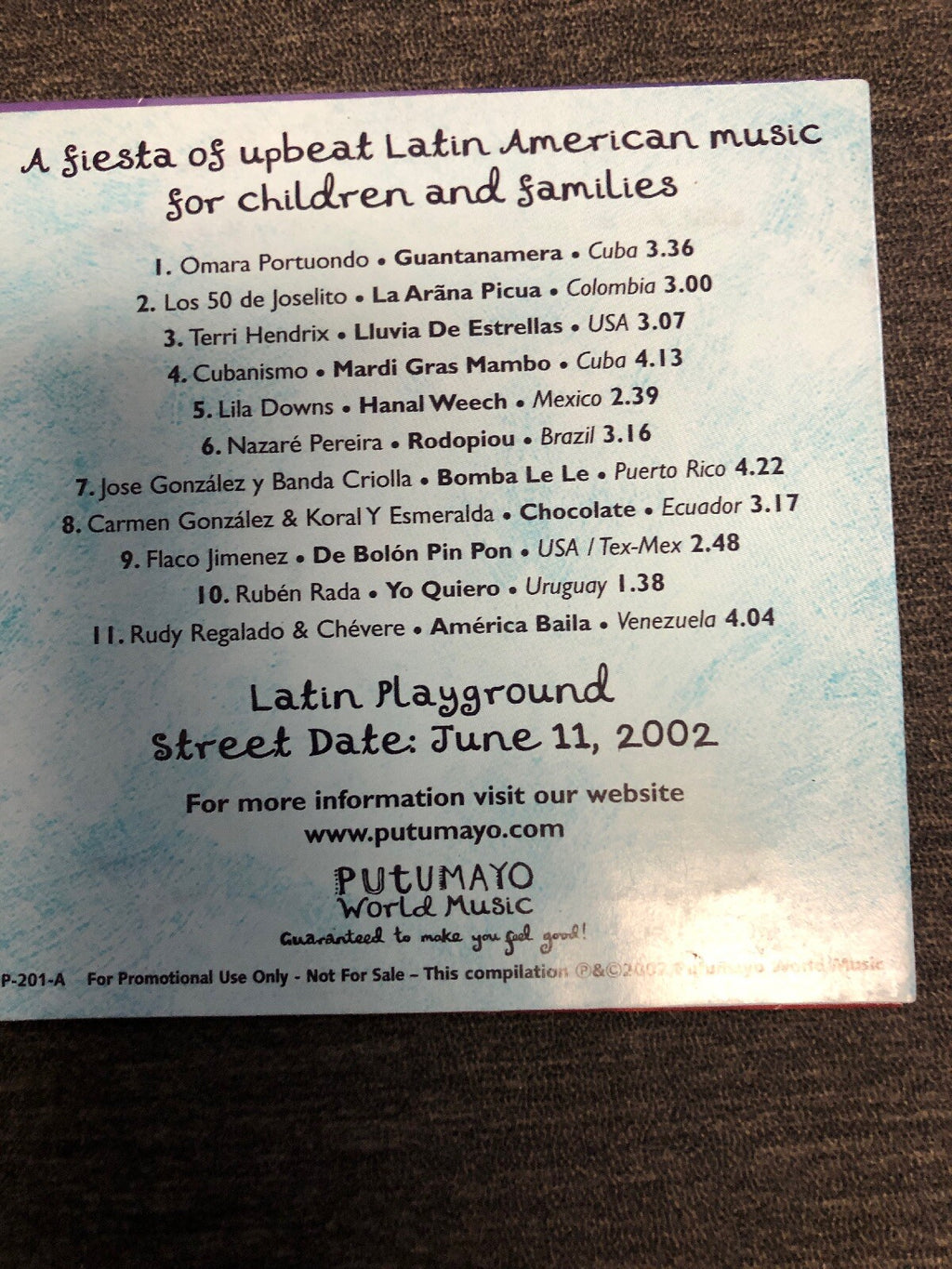 Putumayo Kids Latin Playground Cd1