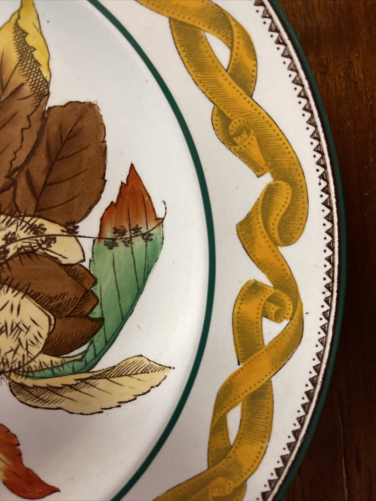 WEDGWOOD ETRURIA ENGLAND "NOVEMBER" PLATE CA 1879-1908 10”1