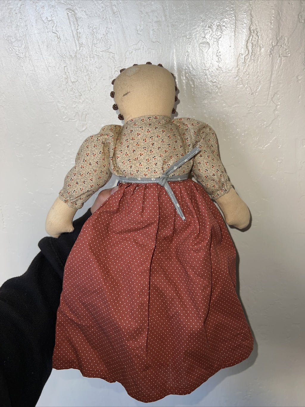 13” Vintage Handmade Folk Art Cloth Doll 2